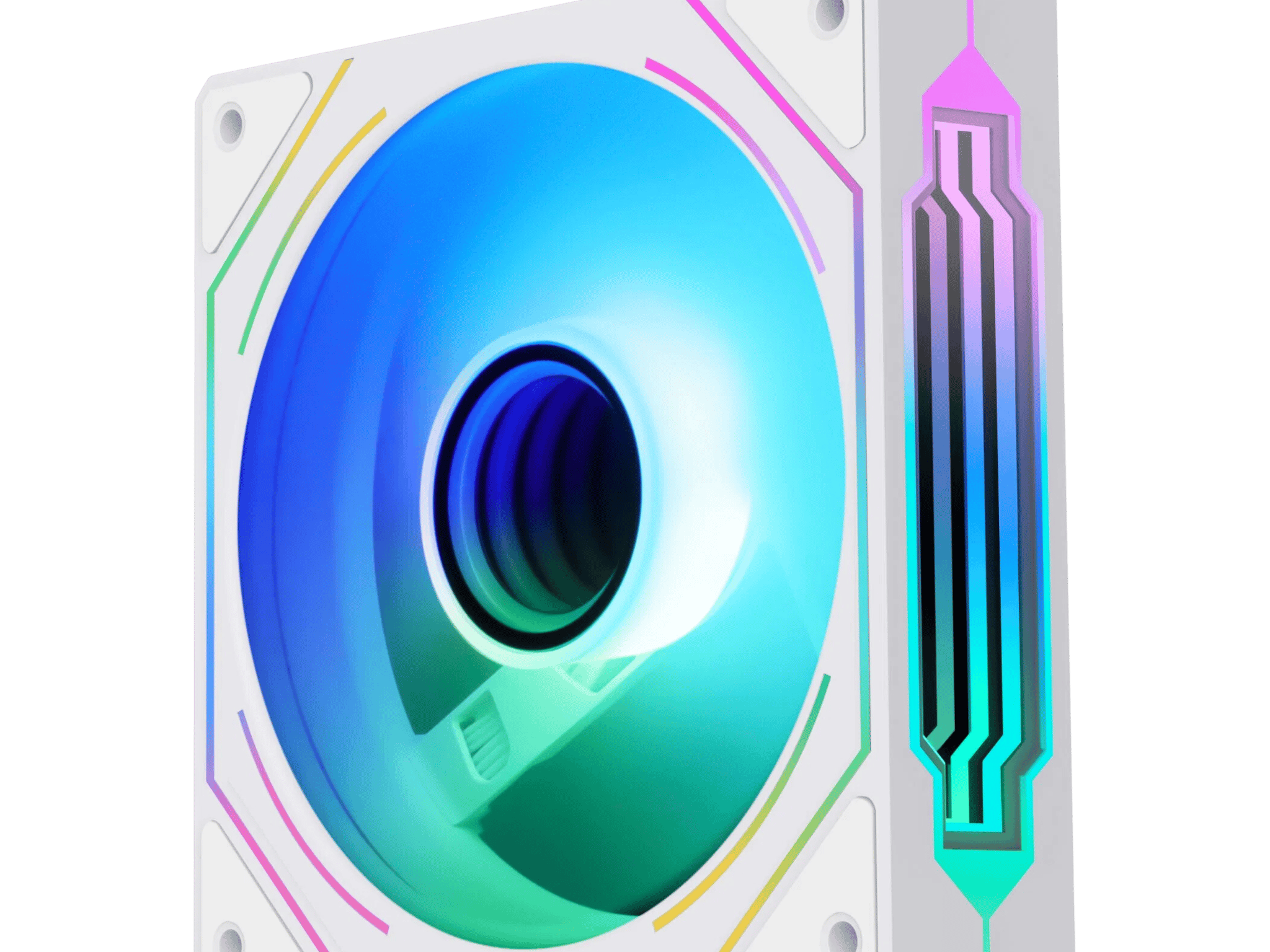 PACK OF 3 SEGOTEP 🪞HB12🪞 | WHITE CASE FAN | 120MM | PWM | ARGB | INFINITE MIRROR REFLECTION