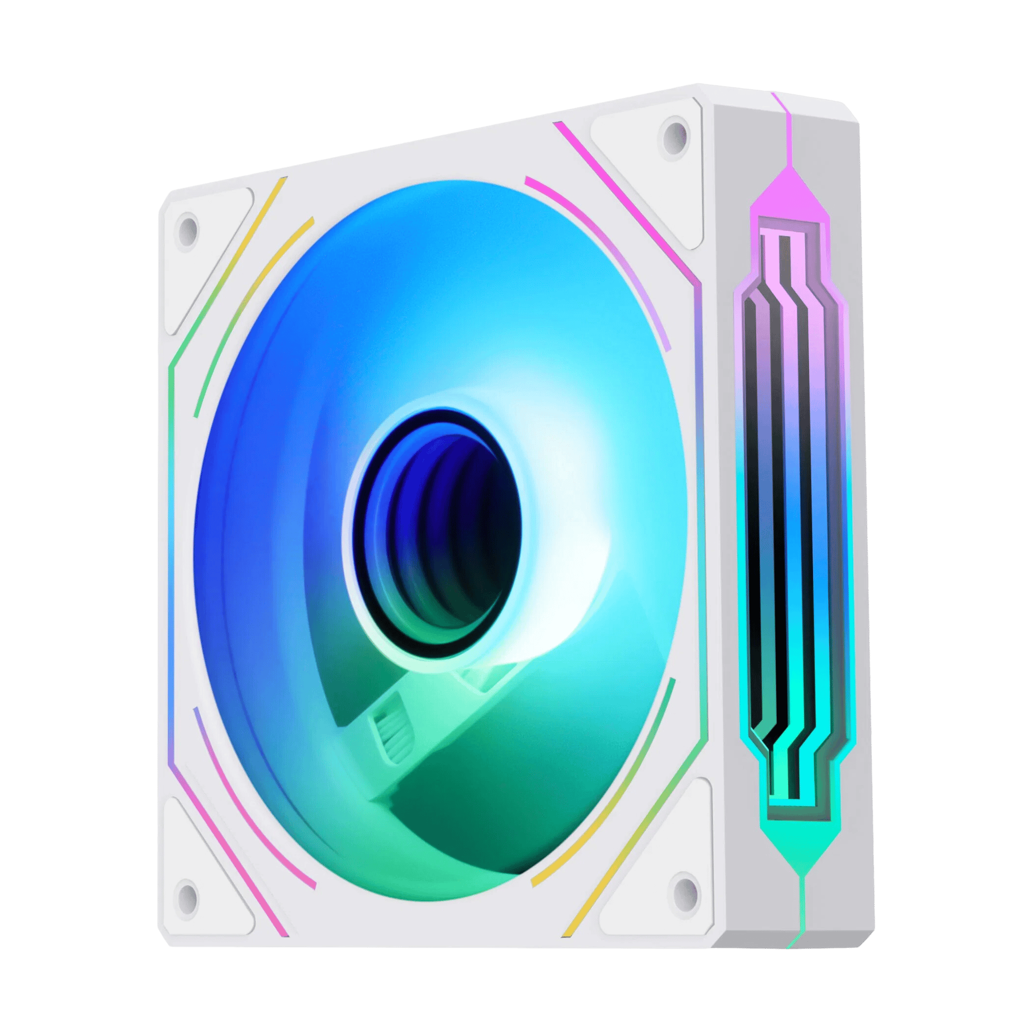PACK OF 3 SEGOTEP 🪞HB12🪞 | WHITE CASE FAN | 120MM | PWM | ARGB | INFINITE MIRROR REFLECTION