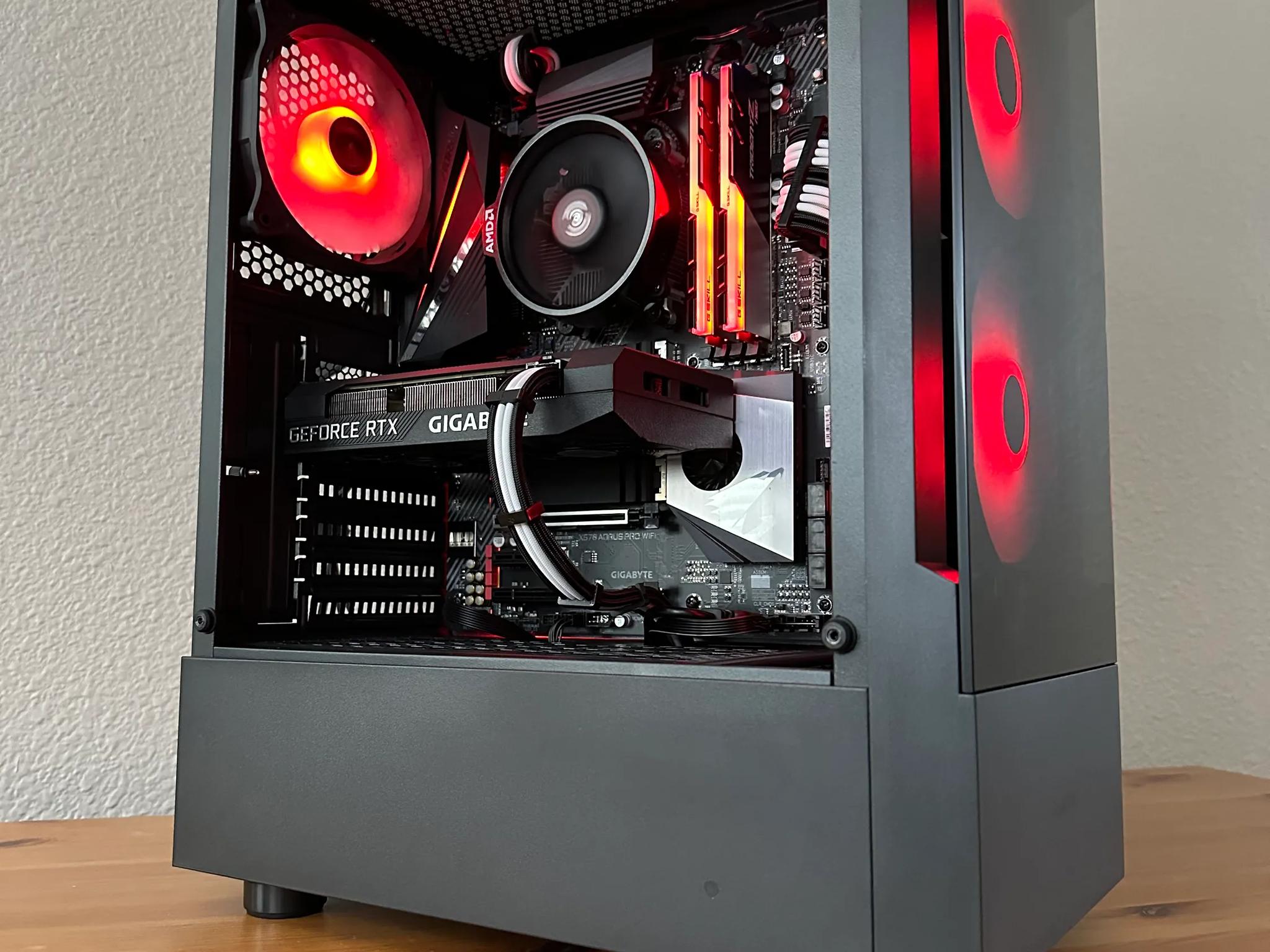 1080P Gaming PC | RTX 3060 ti | AMD Ryzen 7 5700G | 32GB 3600 MHZ RAM | 1TB M.2 | Keyboard | Wifi