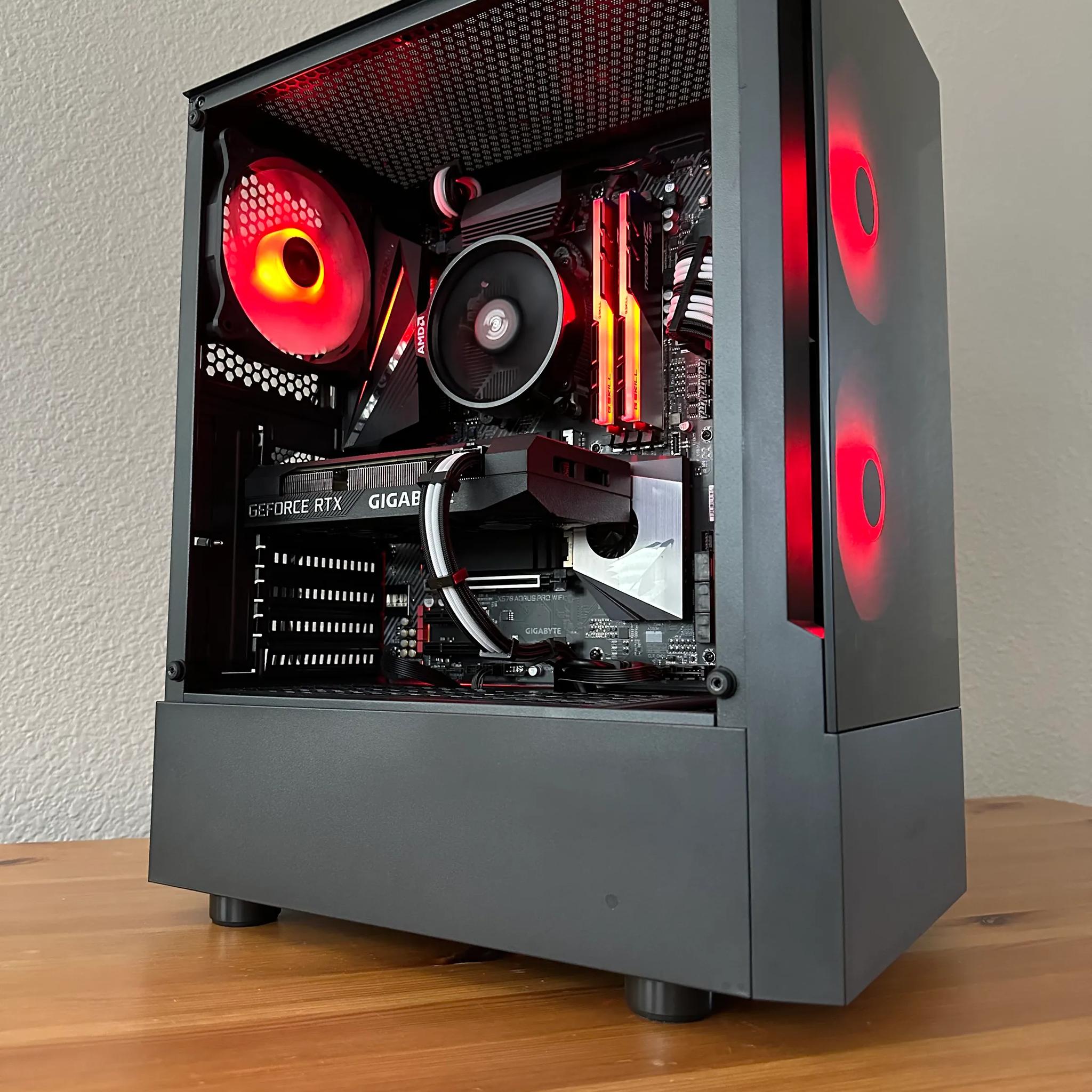1080P Gaming PC | RTX 3060 ti | AMD Ryzen 7 5700G | 32GB 3600 MHZ RAM | 1TB M.2 | Keyboard | Wifi