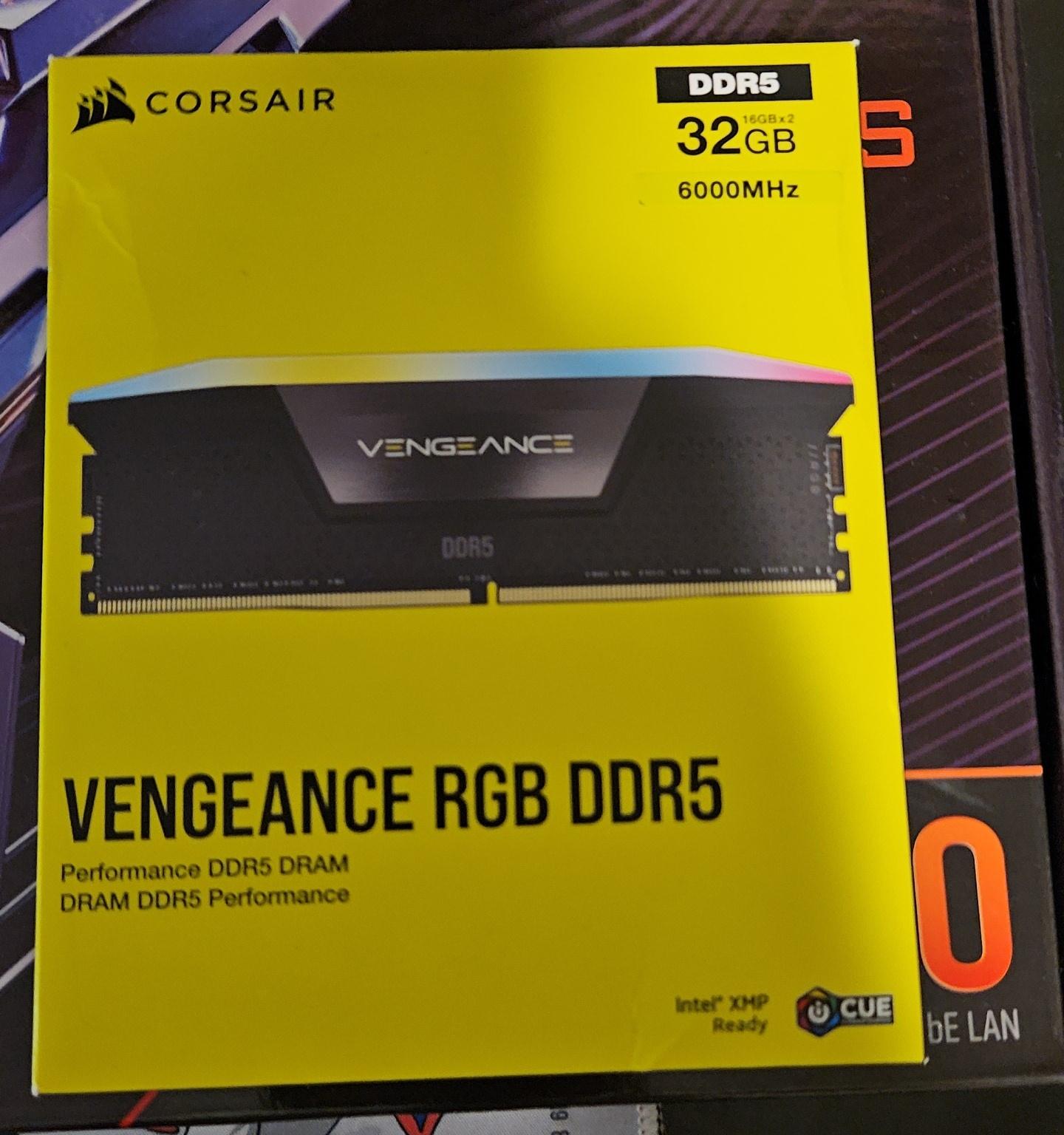 GIGABYTE B650M AORUS Elite AX, CORSAIR VENGEANCE RGB DDR5 RAM 32GB