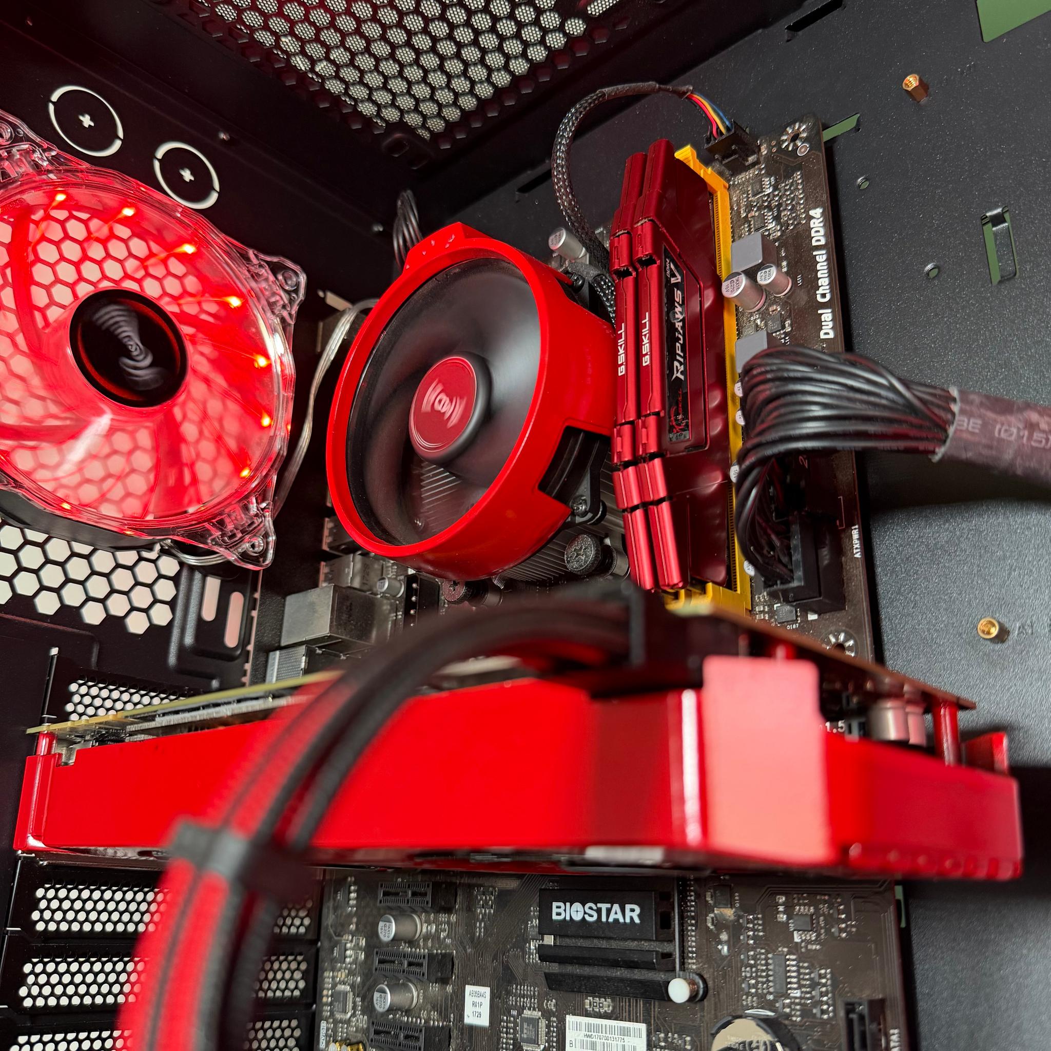 🔴⚫Red and Black Budget Baller🔴⚫ Ryzen 7 1700 Pro | GTX 1070 | 16GB DDR4
