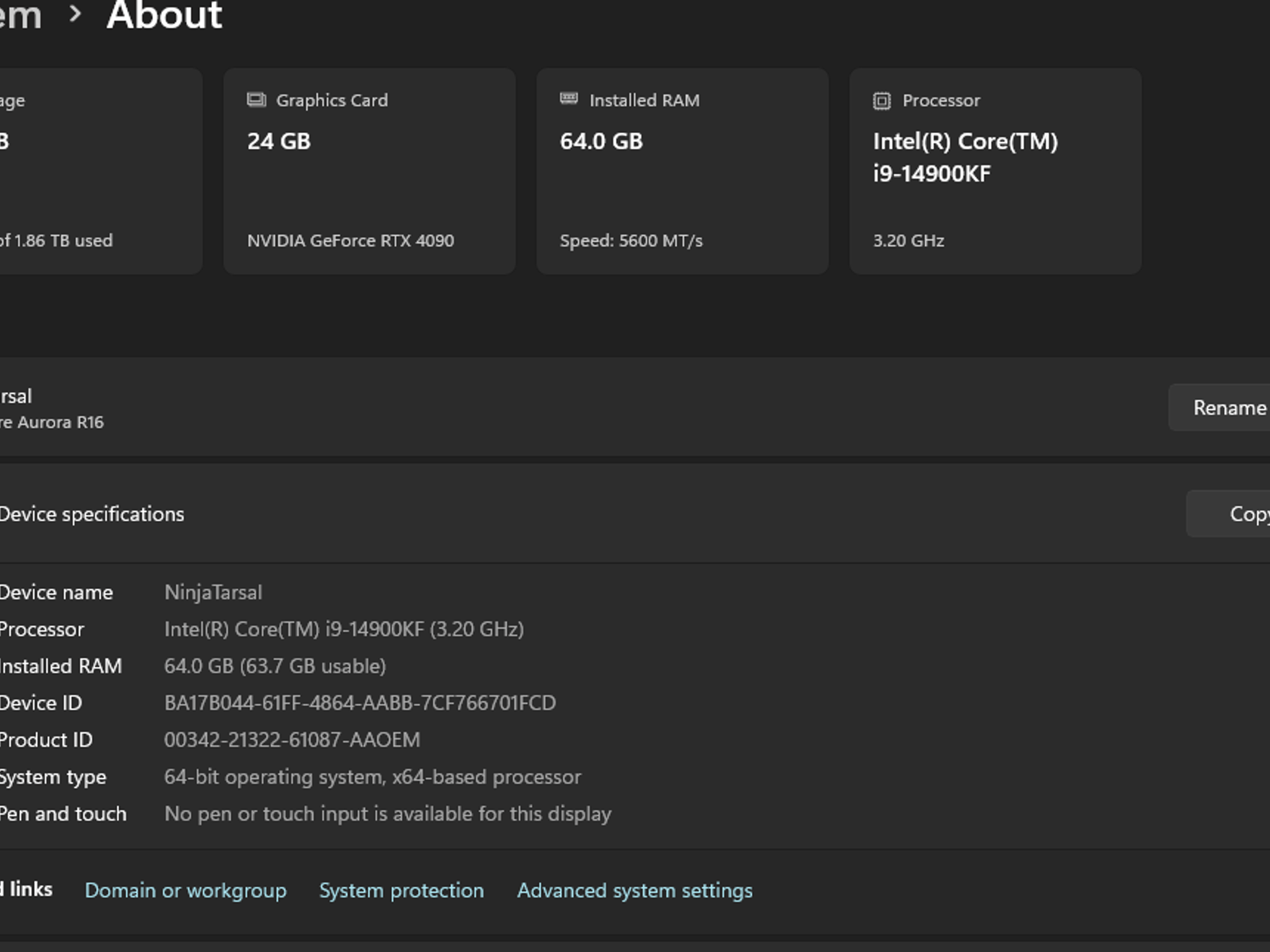 Alienware Aurora R16 | i9 | RTX 4090 | 64GB DDR5 | 2TB NVMe – High-End Gaming PC