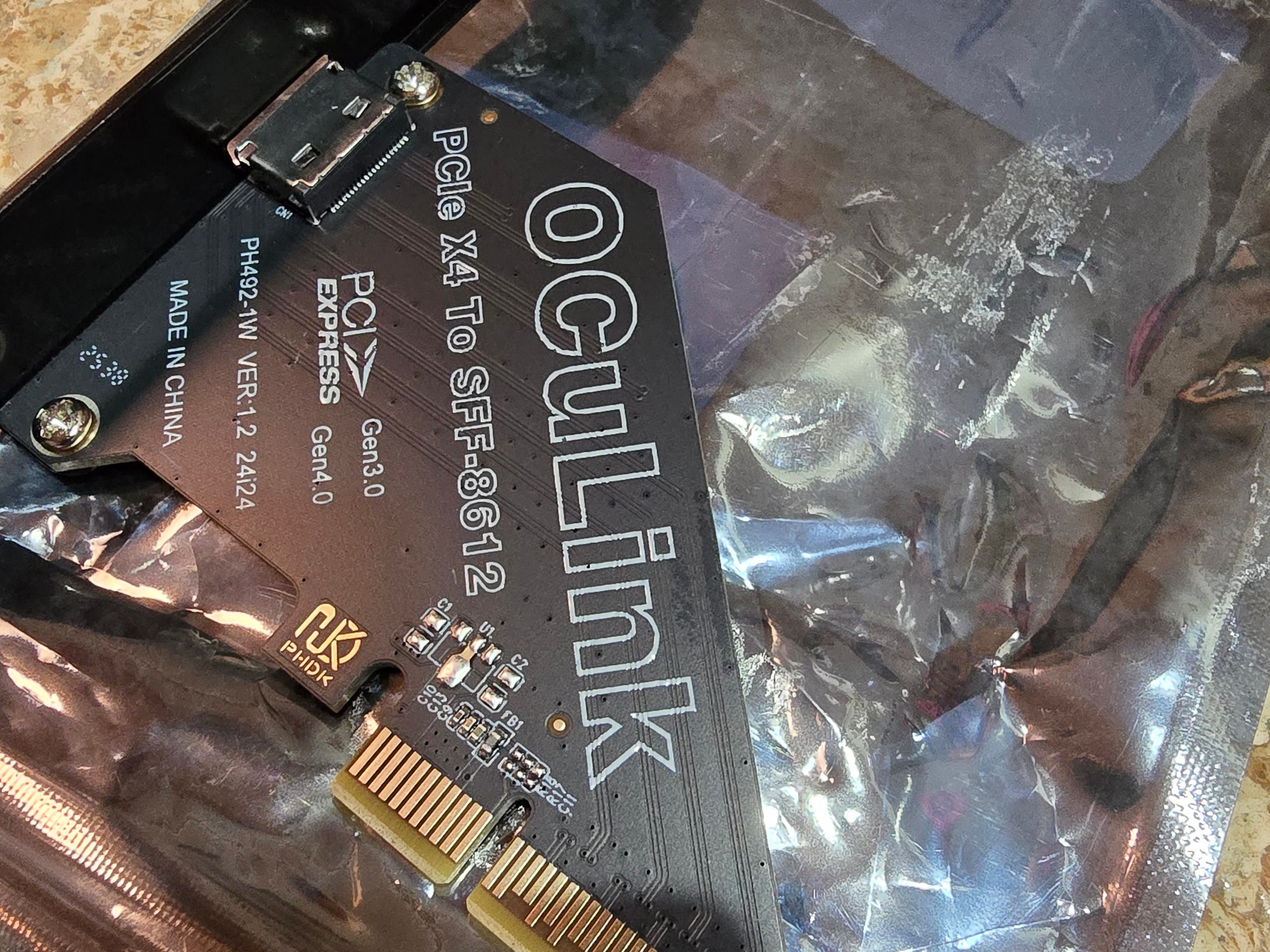 PCIe 4.0 x4 64Gbps Compatible with OCuLink SFF-8612 SFF-8611 External GPU eGPU Mini PC DP