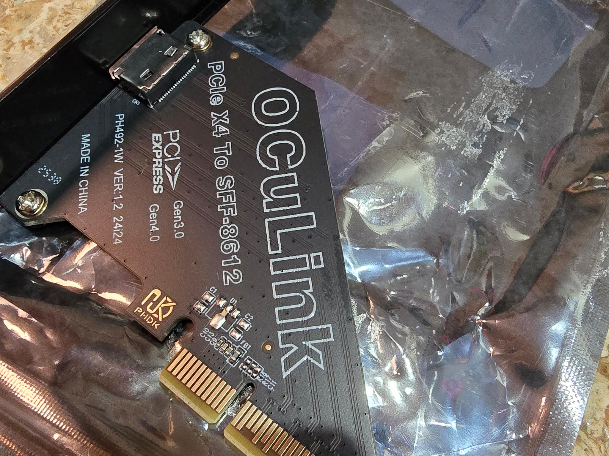 PCIe 4.0 x4 64Gbps Compatible with OCuLink SFF-8612 SFF-8611 External GPU eGPU Mini PC DP
