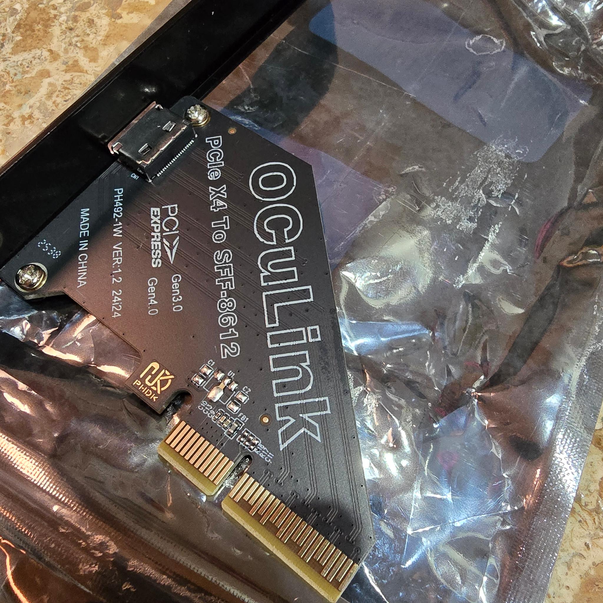 PCIe 4.0 x4 64Gbps Compatible with OCuLink SFF-8612 SFF-8611 External GPU eGPU Mini PC DP