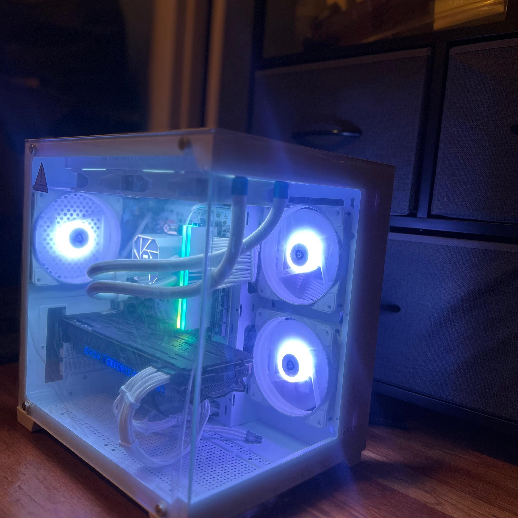 🧊ARCTIC ZERO🧊 Gaming PC Ryzen 7 5700X 16GB RAM | RTX 2070 (Beats 3060)|1TB NVMe SSD Win10 PRO
