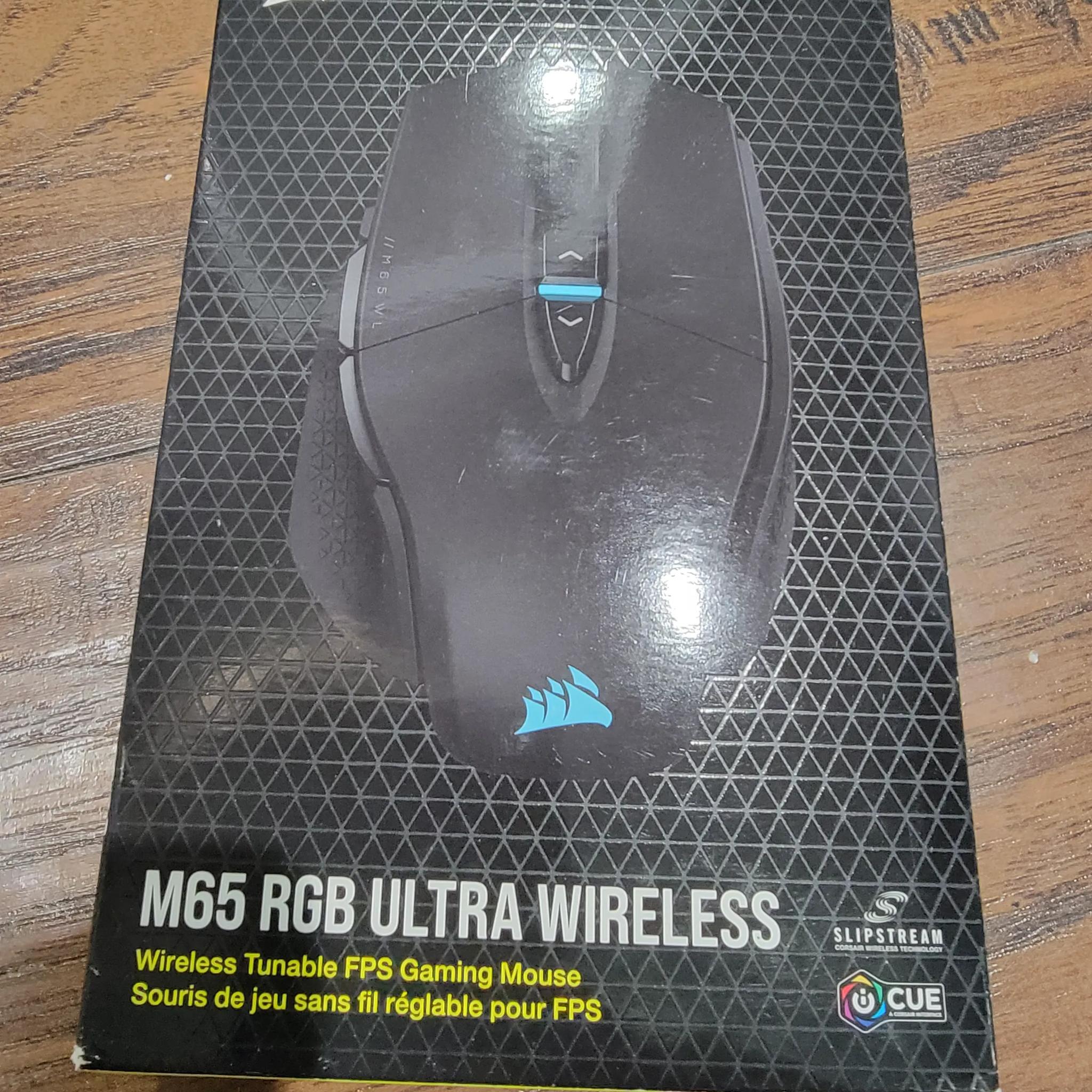 Corsair M65 RGB Ultra Wireless, Tunable FPS Wireless Gaming Mouse, Black