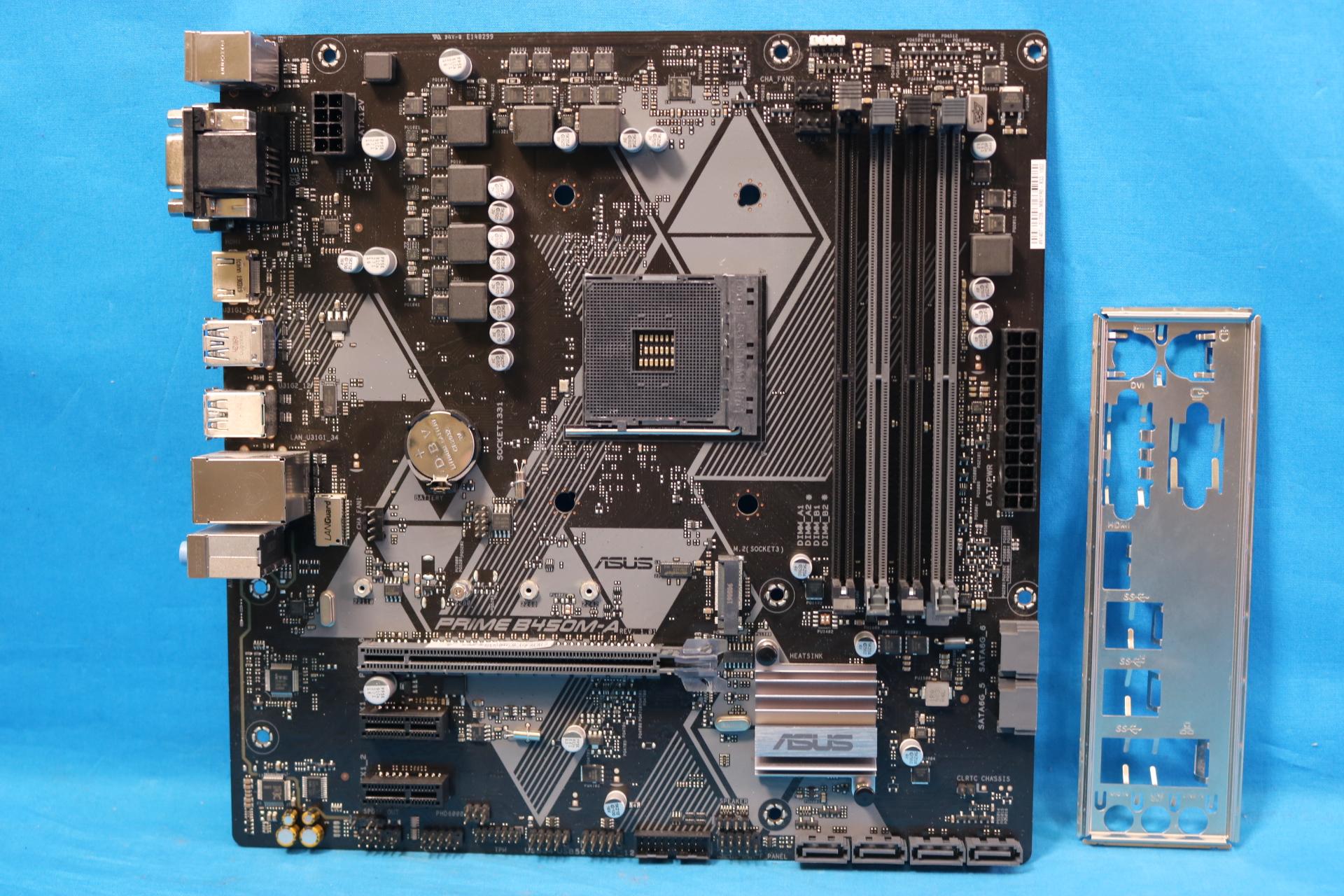 ASUS Prime B450M-A AMD Socket AM4 DDR4 MicroATX Desktop Motherboard & I/O Shield - 4187981488