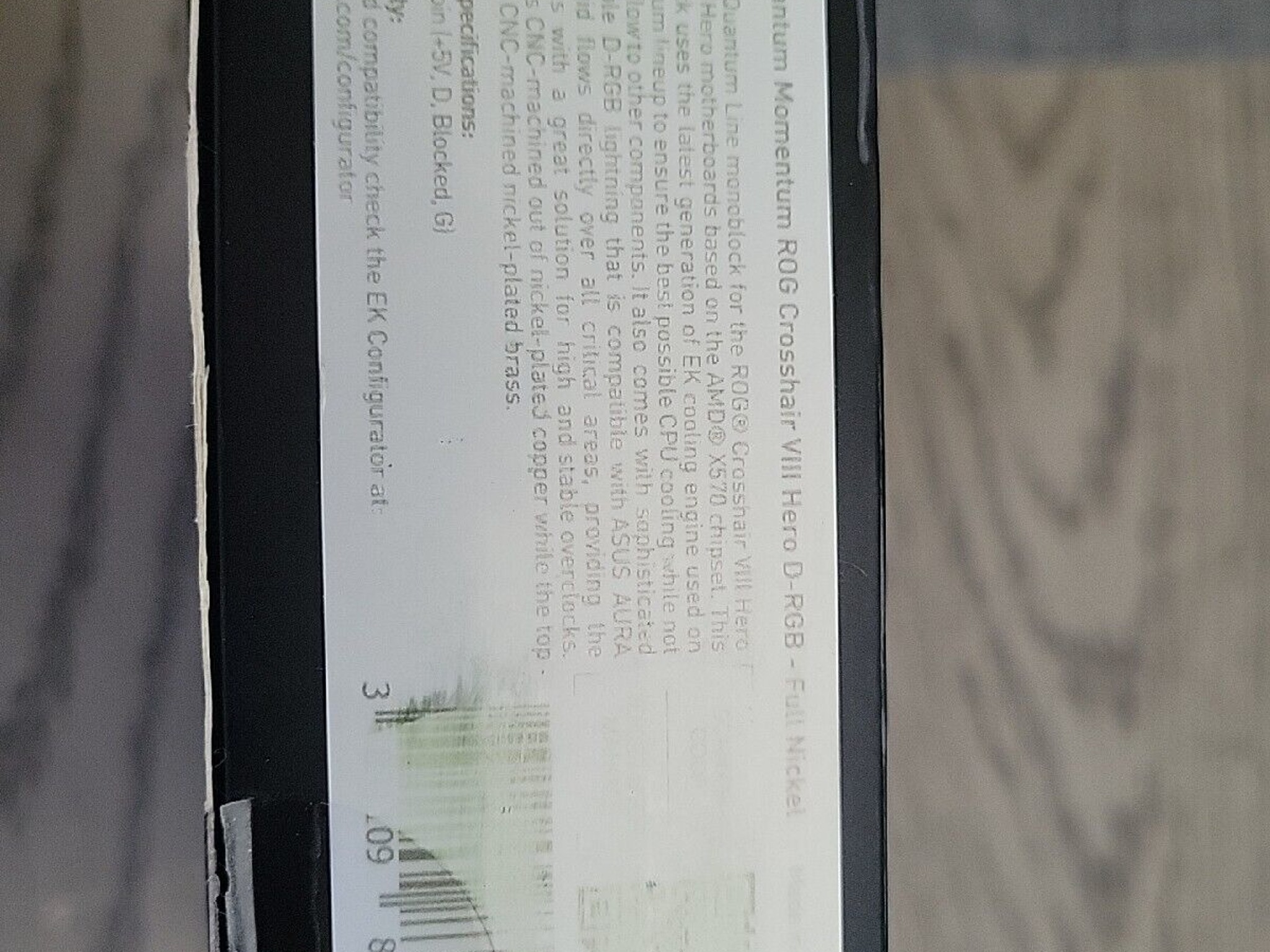 EK-Quantum Momentum ROG Crosshair VIII Hero - Full Nickel