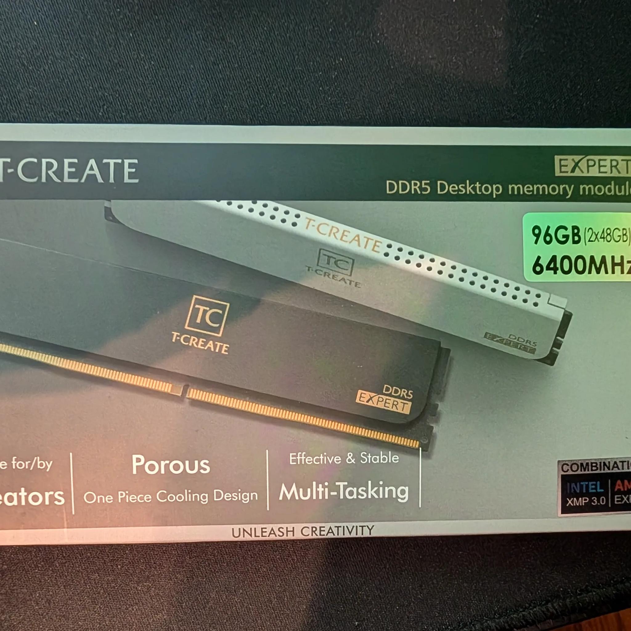 Team Group -T-Create DDR5 Ram 96GB kit Black