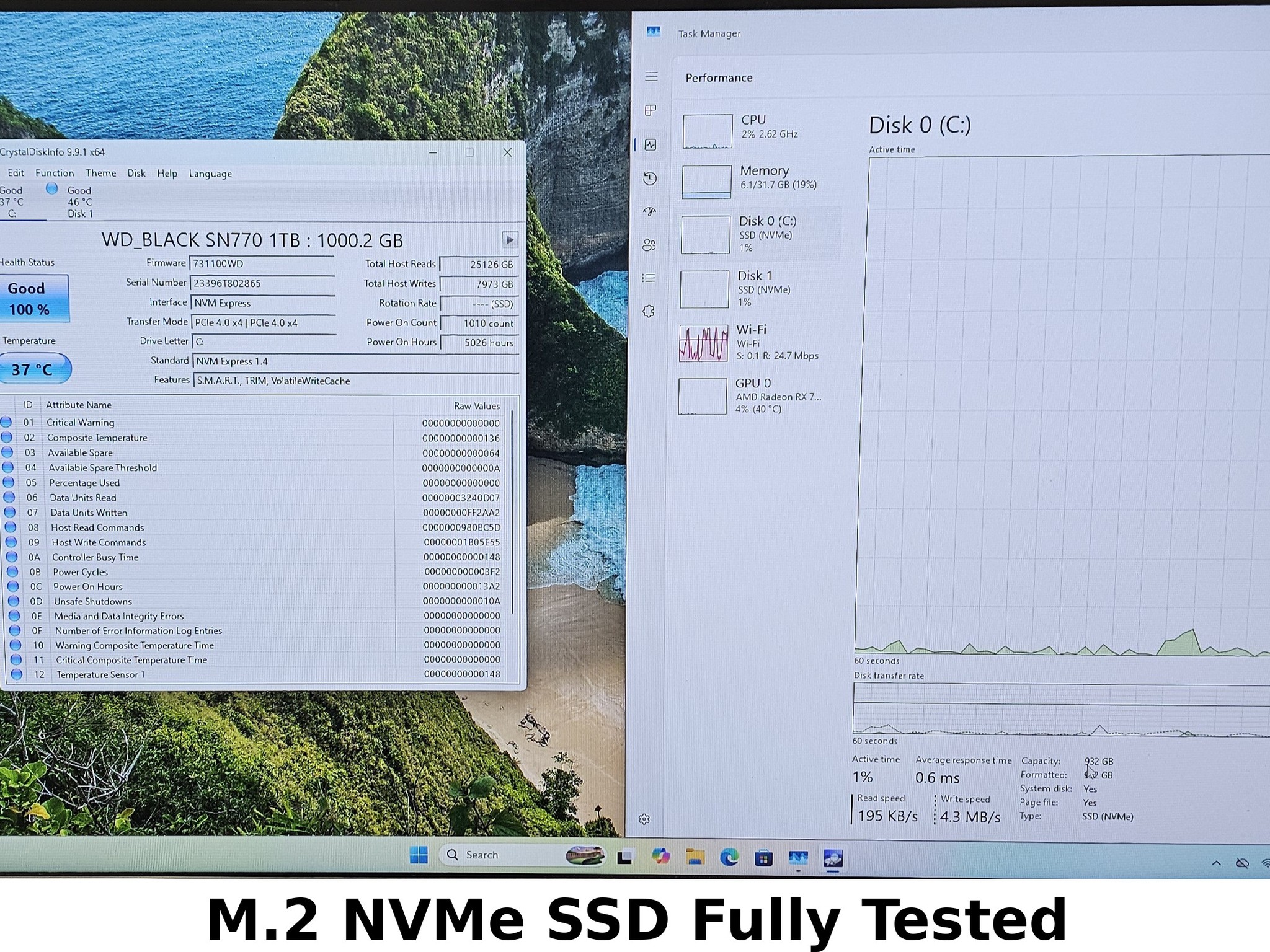 1TB NVMe M.2 SSD WD Black SN770