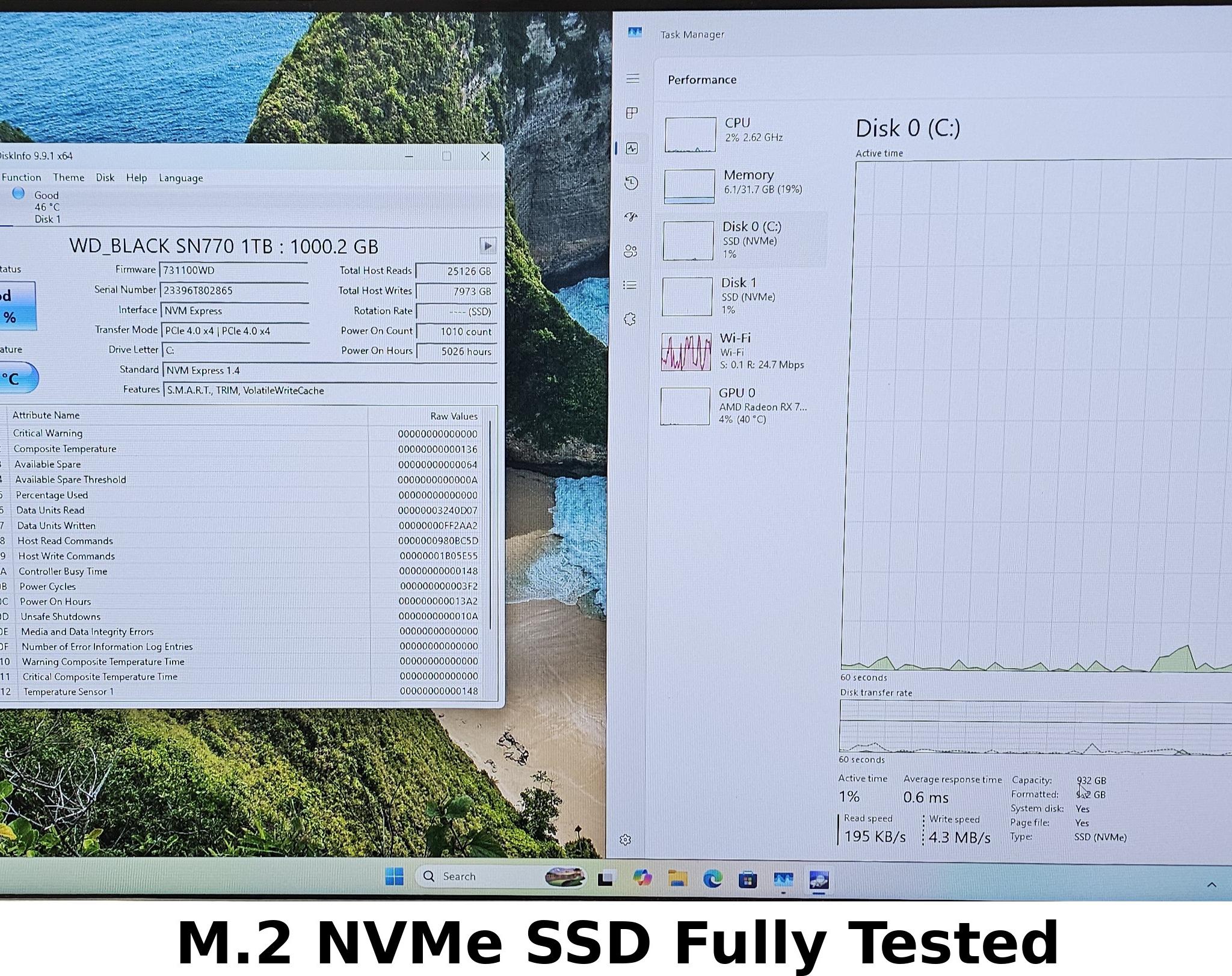 1TB NVMe M.2 SSD WD Black SN770