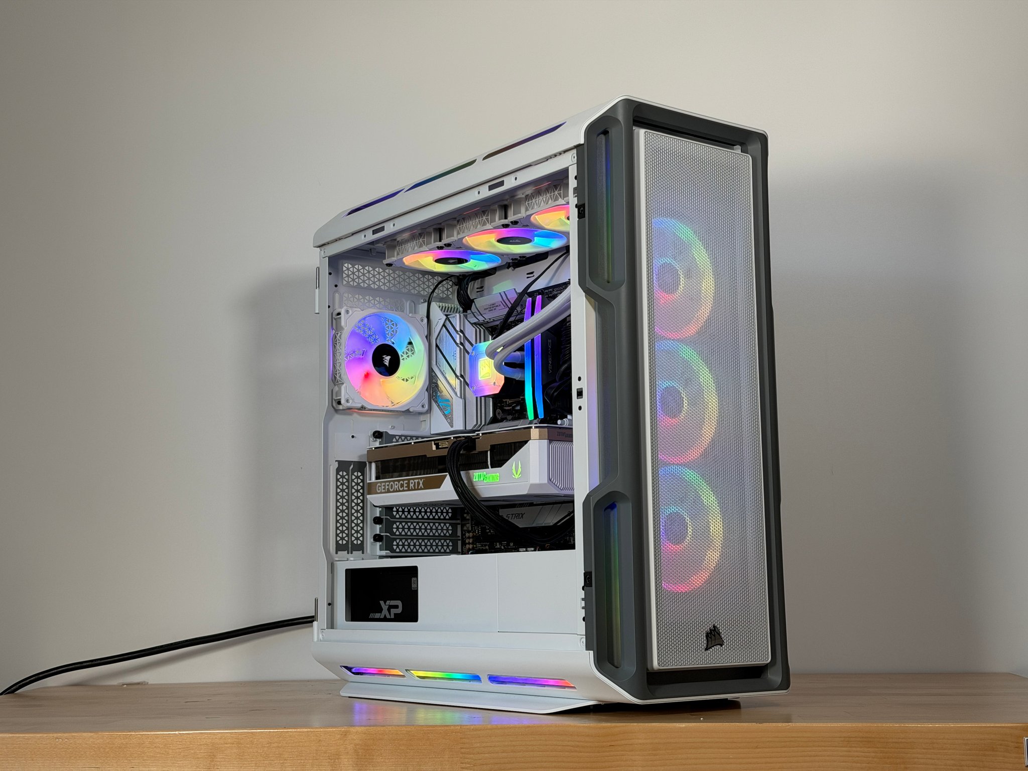 RTX 5080 Whiteout 9800x3d Gaming PC 96gb DDR5 Gen 5 2tb nvme ssd