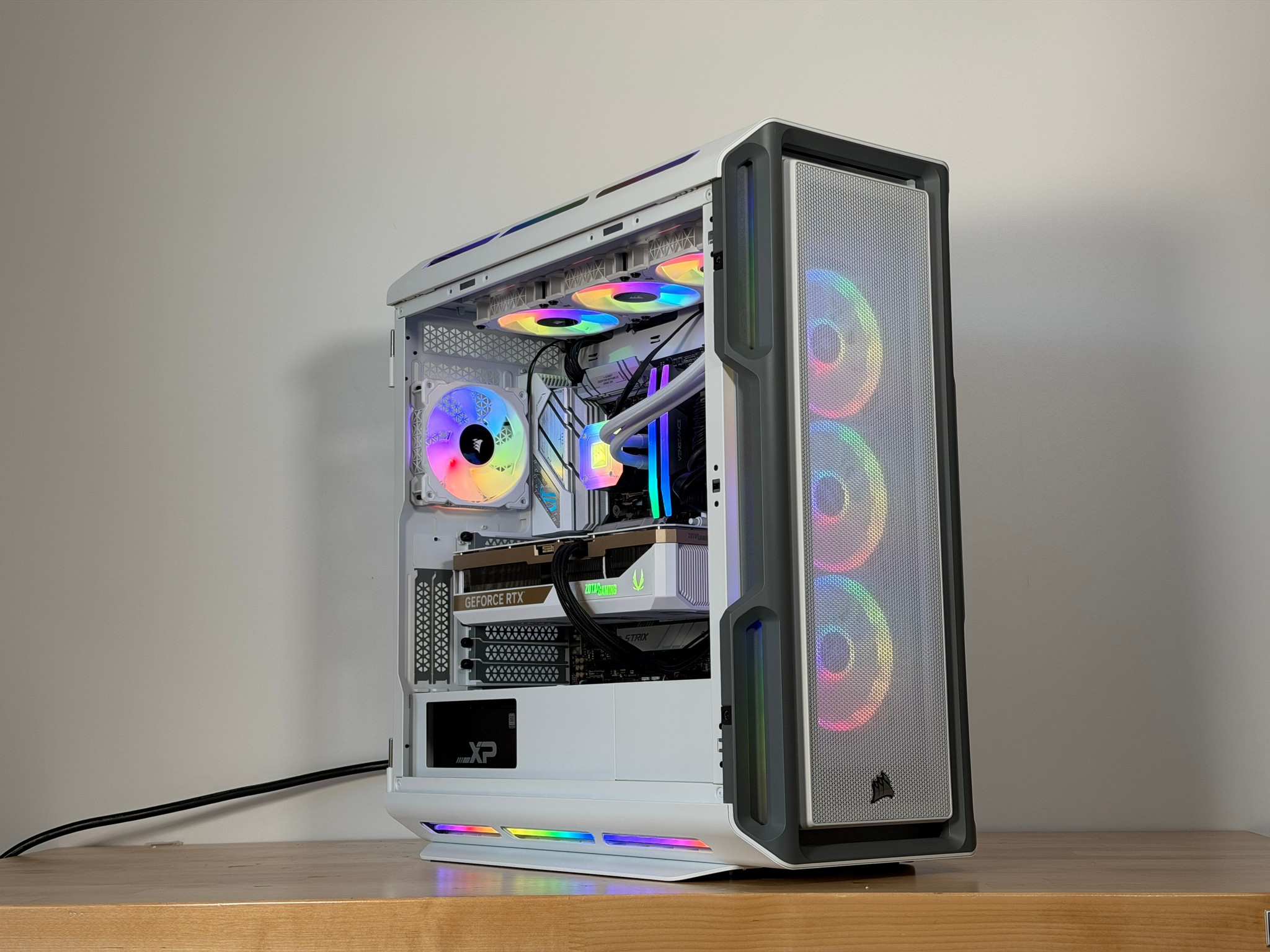 RTX 5080 Whiteout 9800x3d Gaming PC 96gb DDR5 Gen 5 2tb nvme ssd