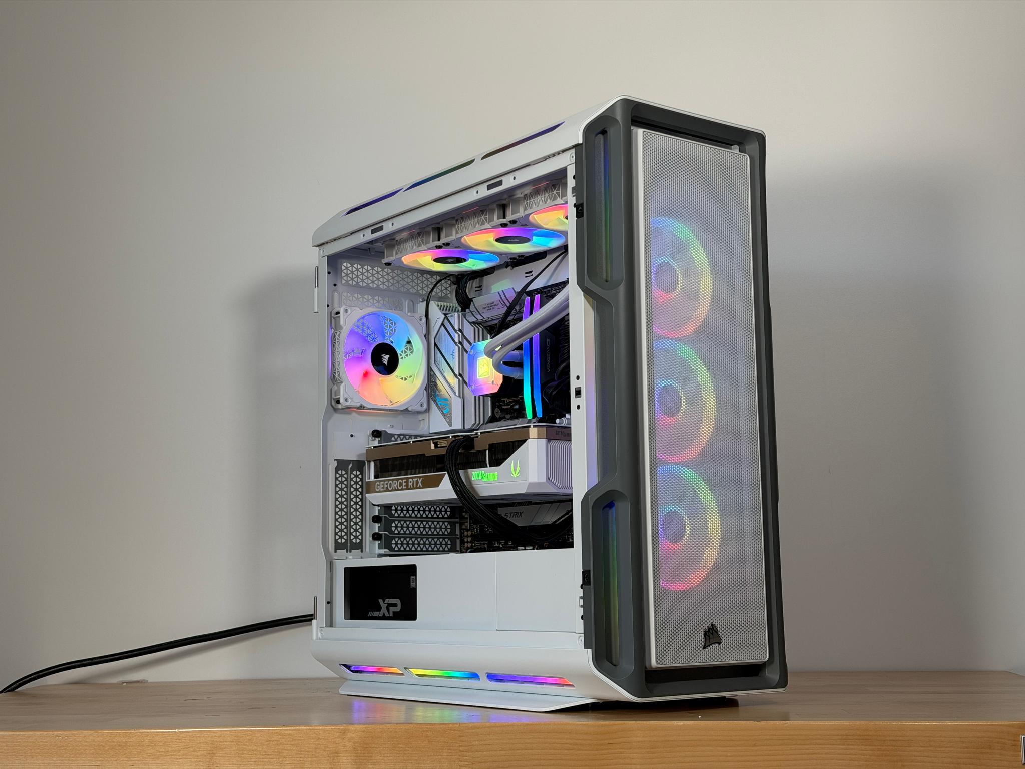 RTX 5080 Whiteout 9800x3d Gaming PC 96gb DDR5 Gen 5 2tb nvme ssd