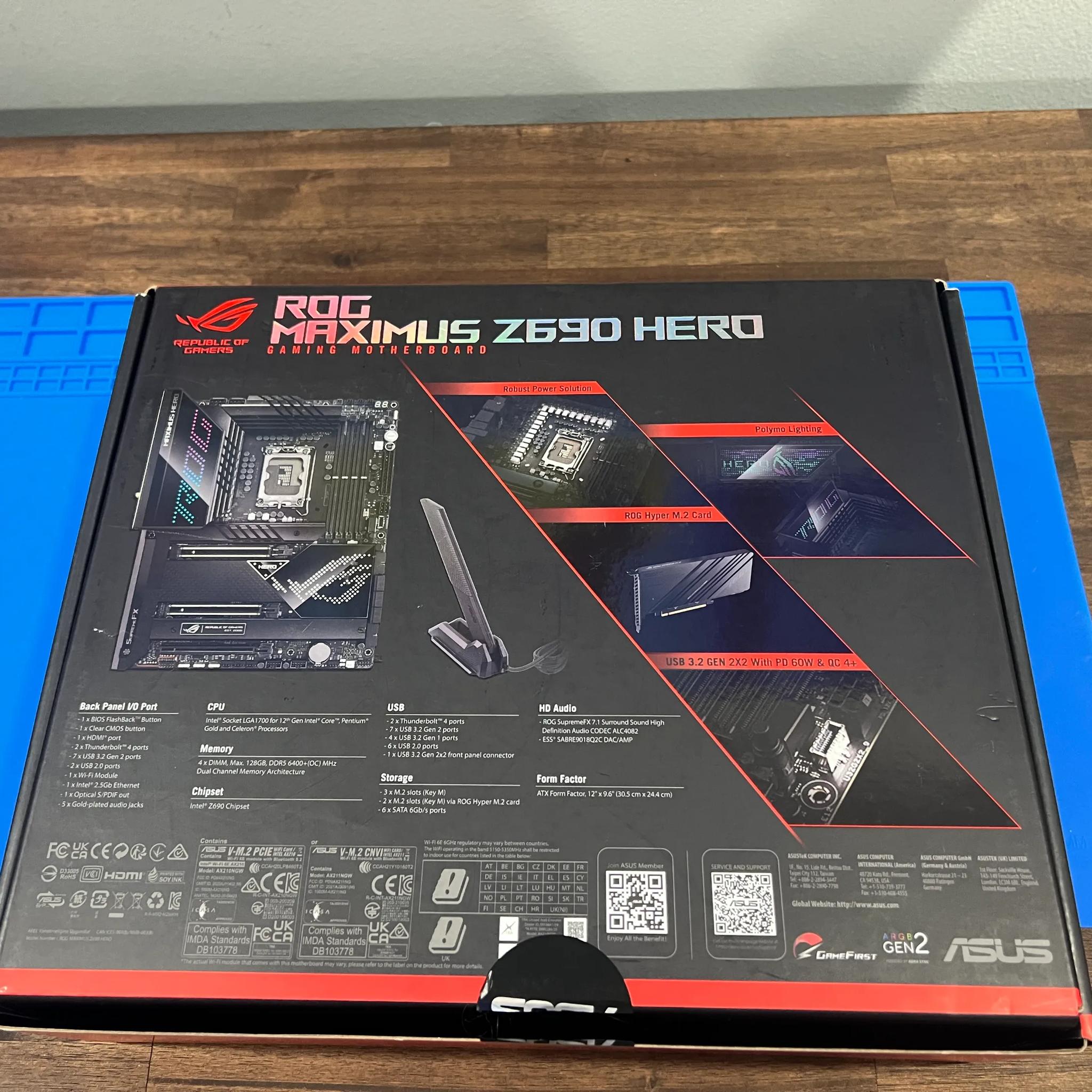 INTEL CORE i9 13900K With ASUS ROG MAXIMUS Z690 HERO and INTEL CONTACT FRAME