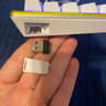 White/Silver CoolerMaster CK721/MK271 Series 65% Hybrid Wireless Mechanical Keyboard