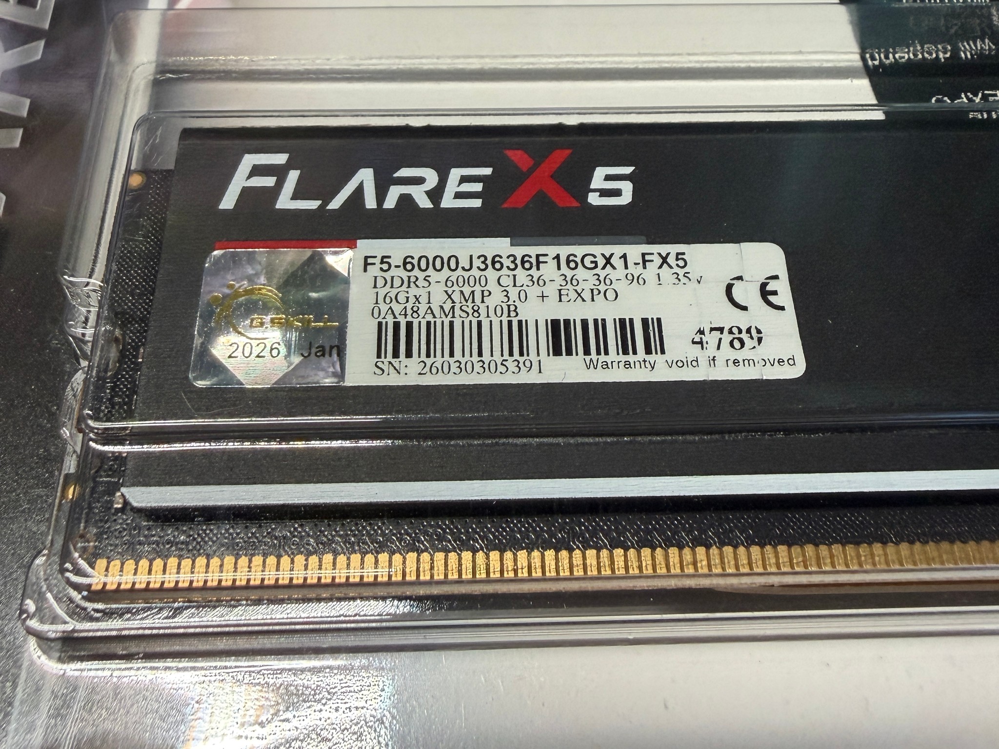 G.Skill FlareX - 16GB DDR5 6000MhZ CL36 RAM
