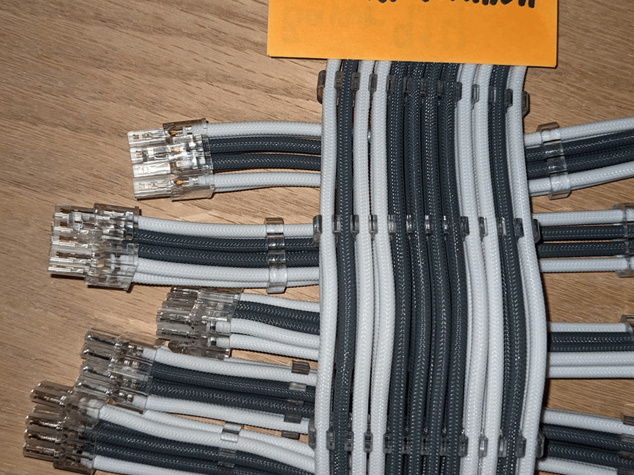 White and Grey PSU Extension Cable Kit