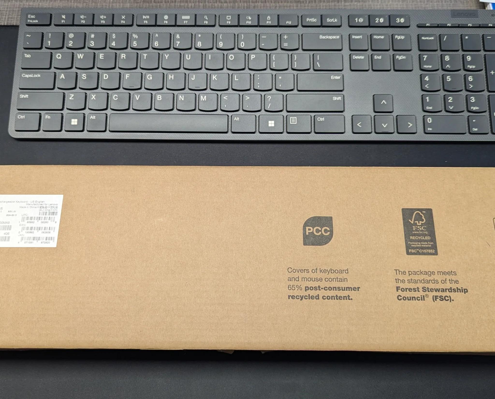 Lenovo Professional Wireless Rechargeable Keyboard