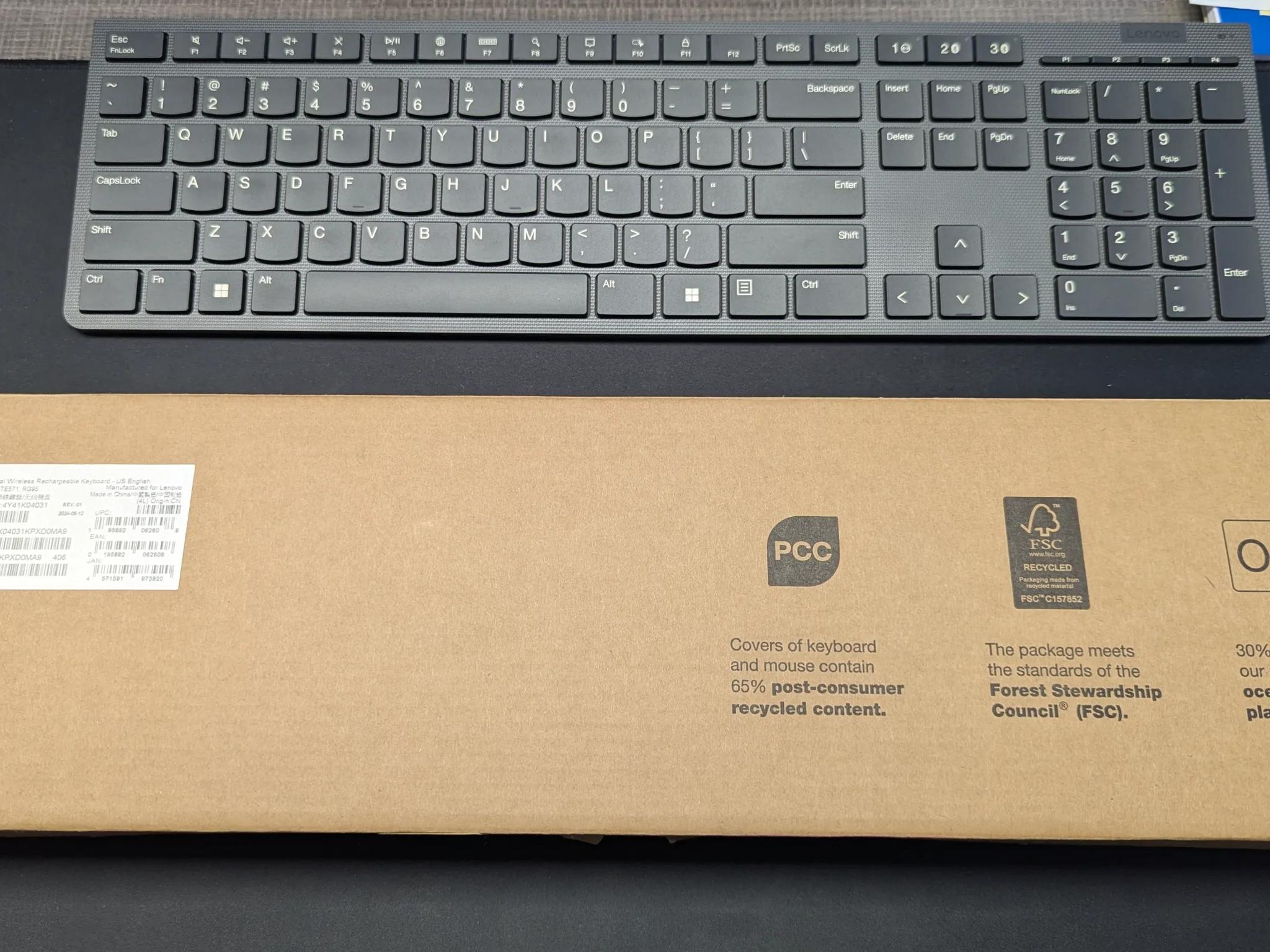 Lenovo Professional Wireless Rechargeable Keyboard