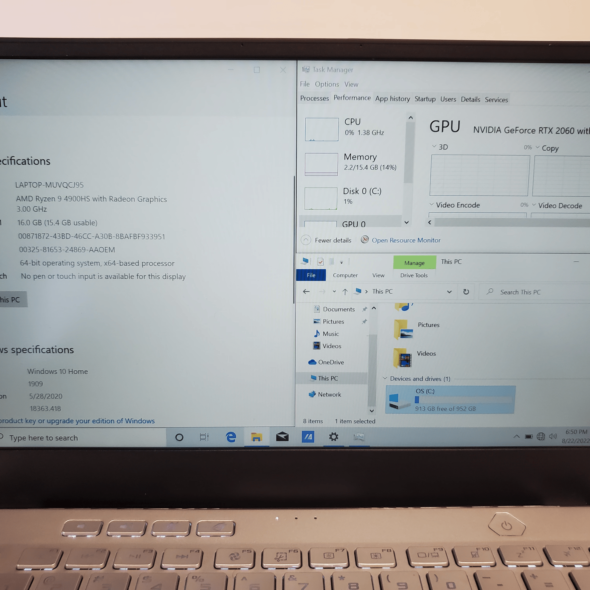 Asus ROG Zephyrus 14 Inch Gaming Laptop