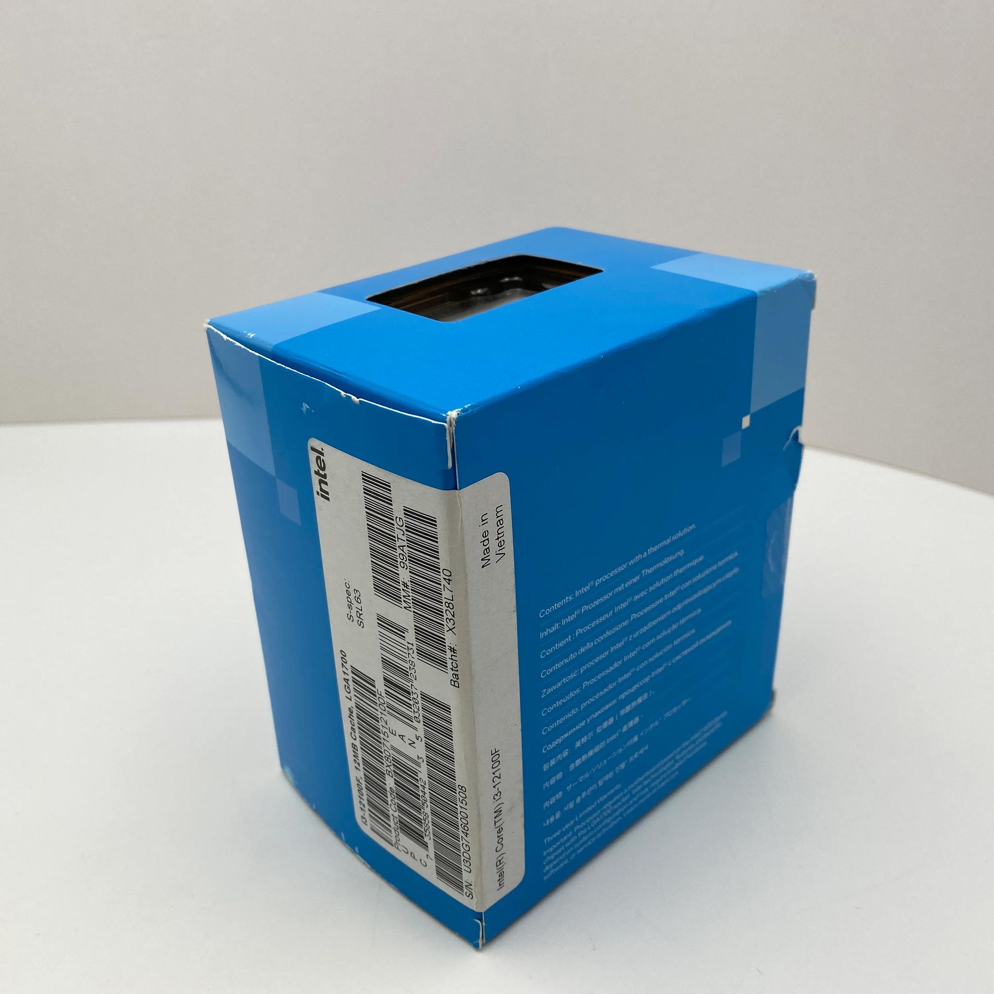 Intel Core i3-12100F (12th Gen) CPU: LGA 1700, 10nm, 4C/8T, 3.3GHz Base, 4.3GHz