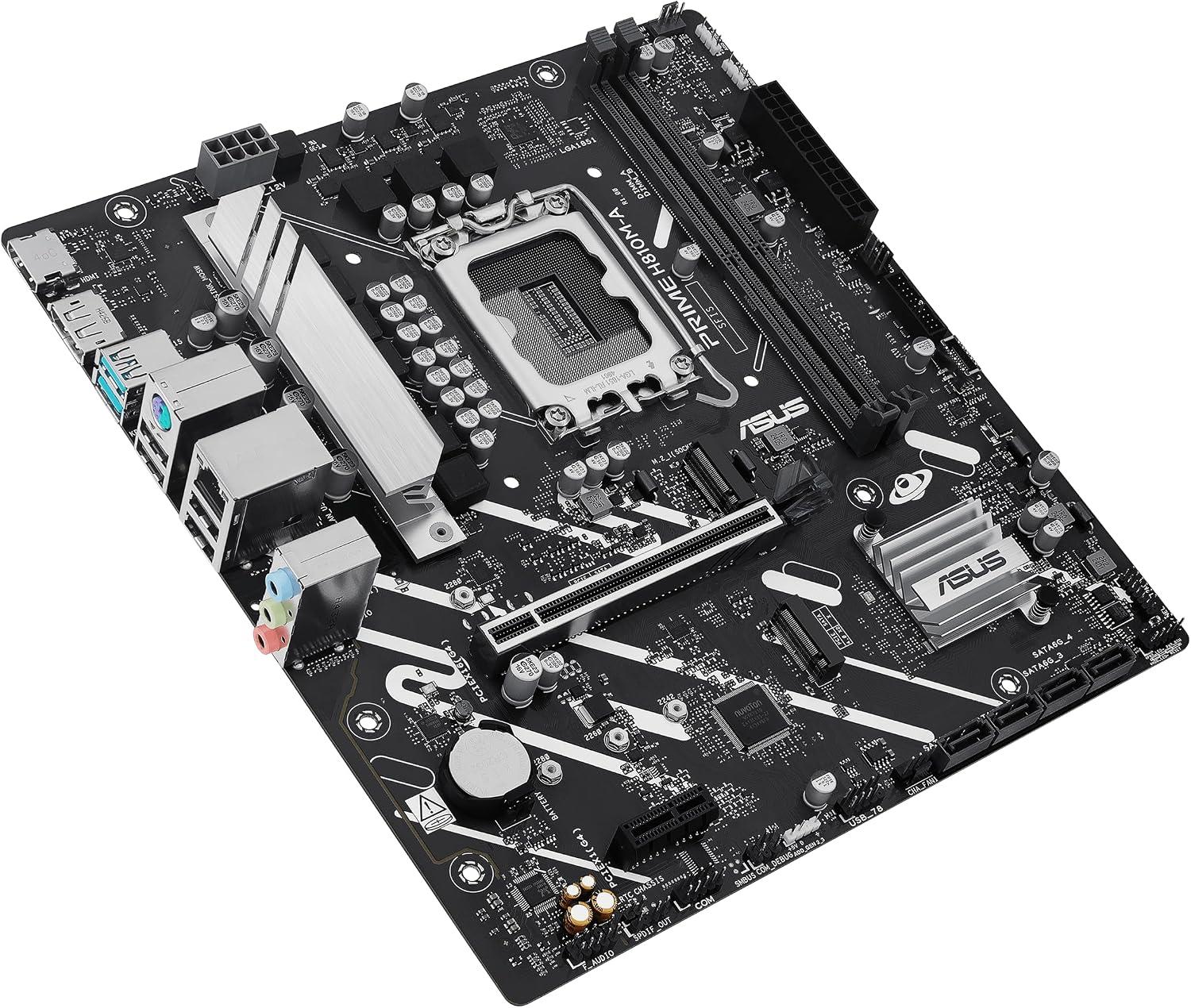 ASUS PRIME H810M-A Intel H810 LGA 1851 microATX DDR5 Desktop Motherboard