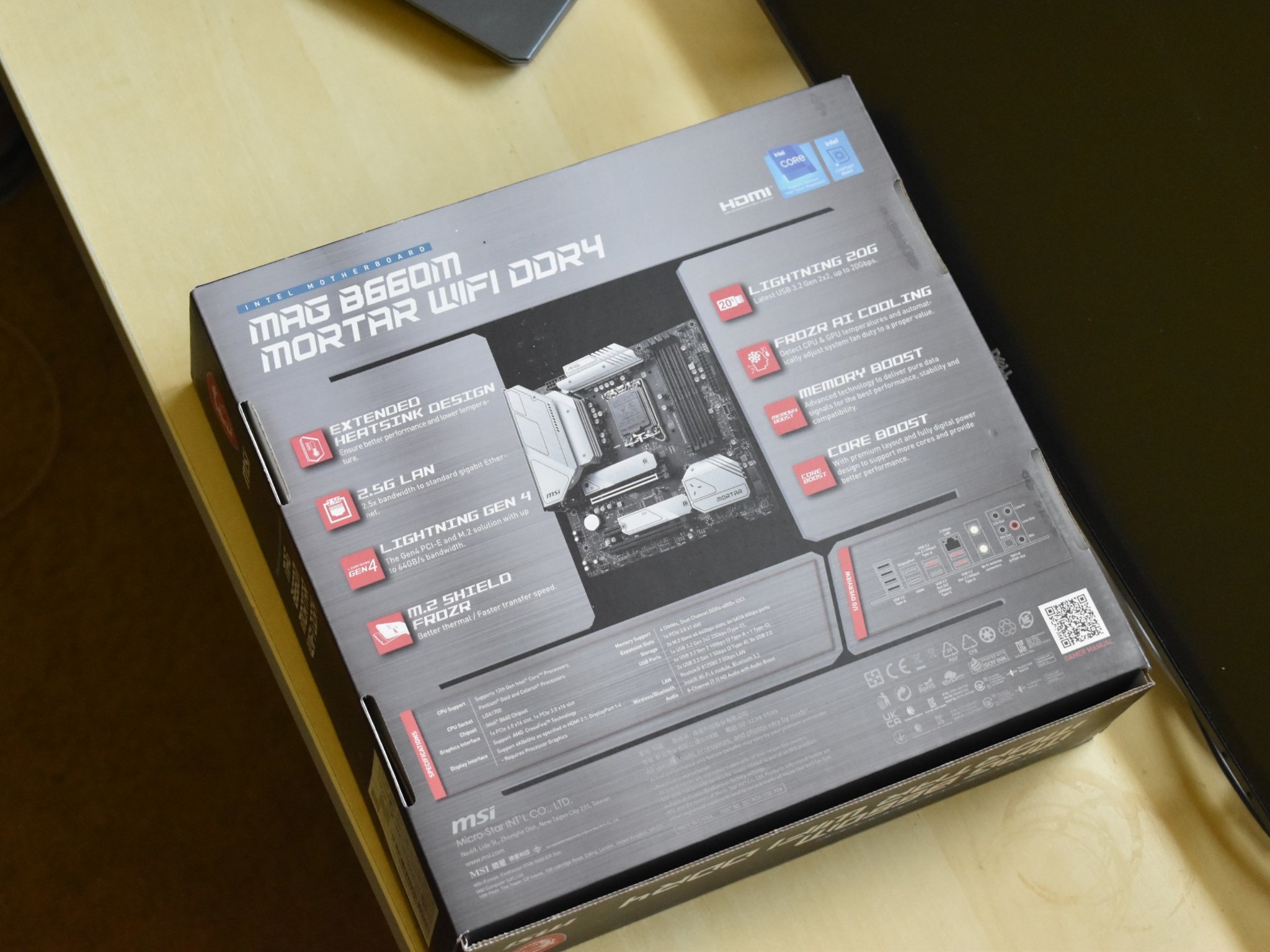 MSI B660 Mortar Wifi DDR4 Intel MATX Motherboard