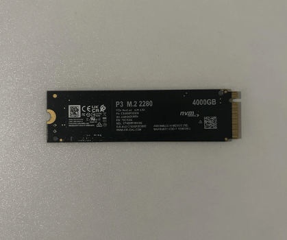 Crucial P3 4TB M.2 NVME 2280mm NVME Gen 3X4 SSD CT4000P3SSD8