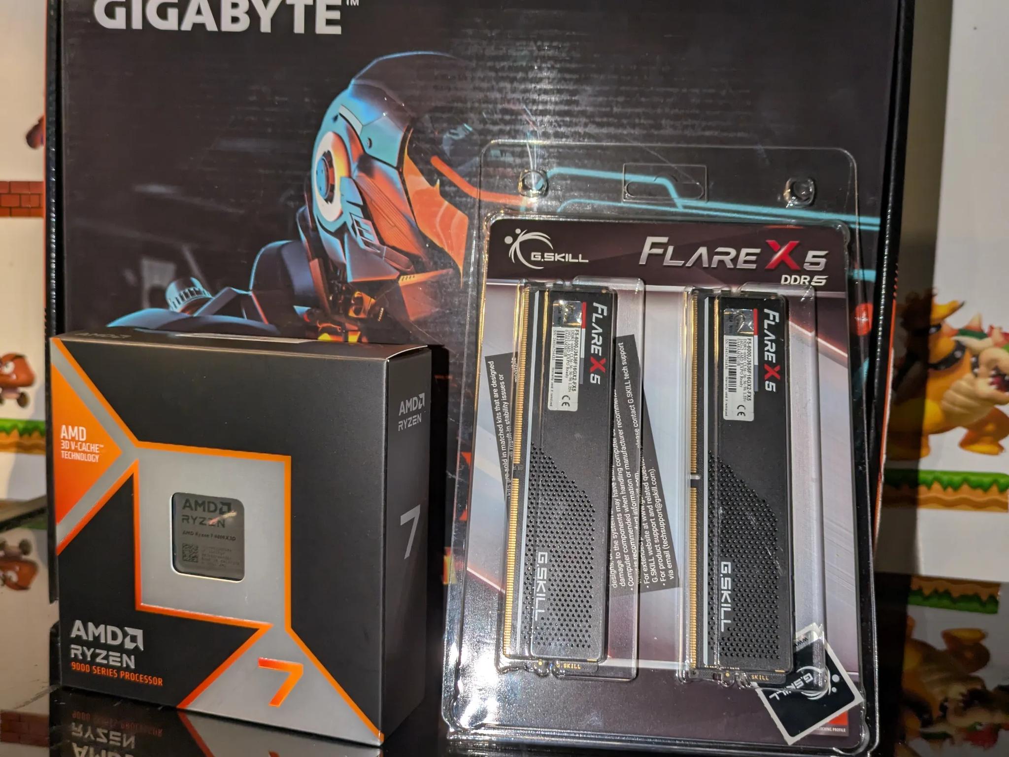 🔥🔥BNIB Ryzen 7 9800X3D Processor|Gigabyte B650 Gaming X AX V2|32GB G.Skill Flare X5 DDR5-6000🔥🔥