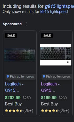 Logitech - G915 LIGHTSPEED TKL Mechanical GL Tactile Switch Gaming Keyboard