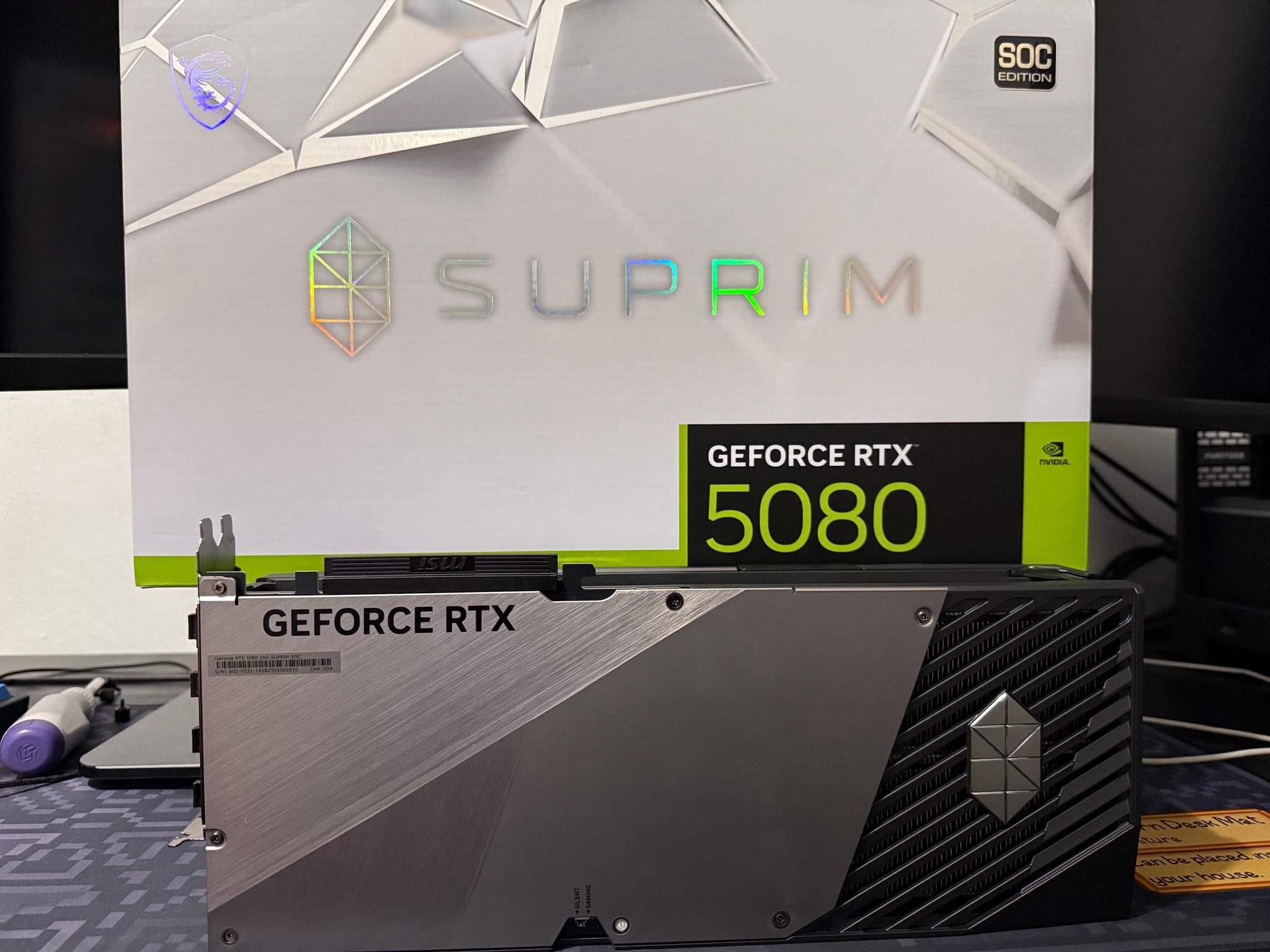 MSI GeForce RTX 5080 16G SUPRIM SOC