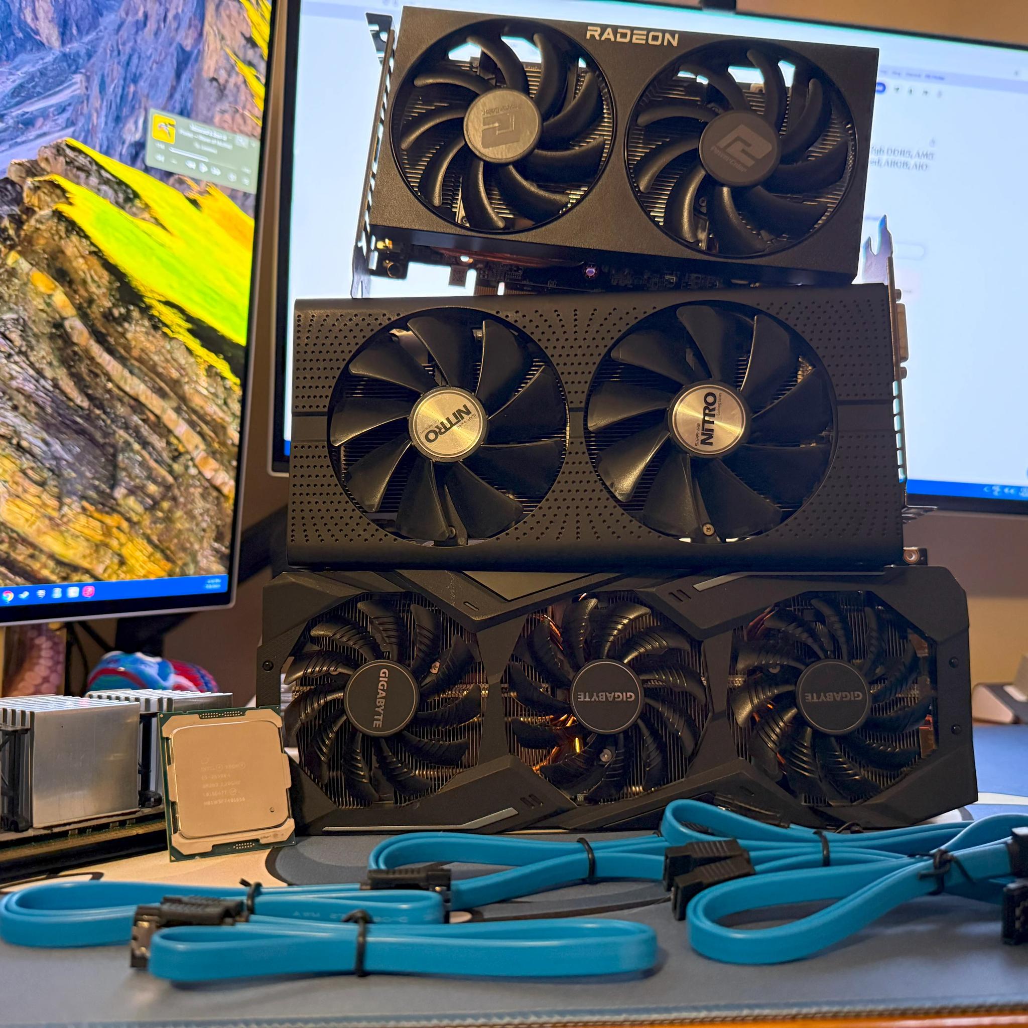GPU Fort Stacking Kit! At least 3 GPUs you can stack and play games with!