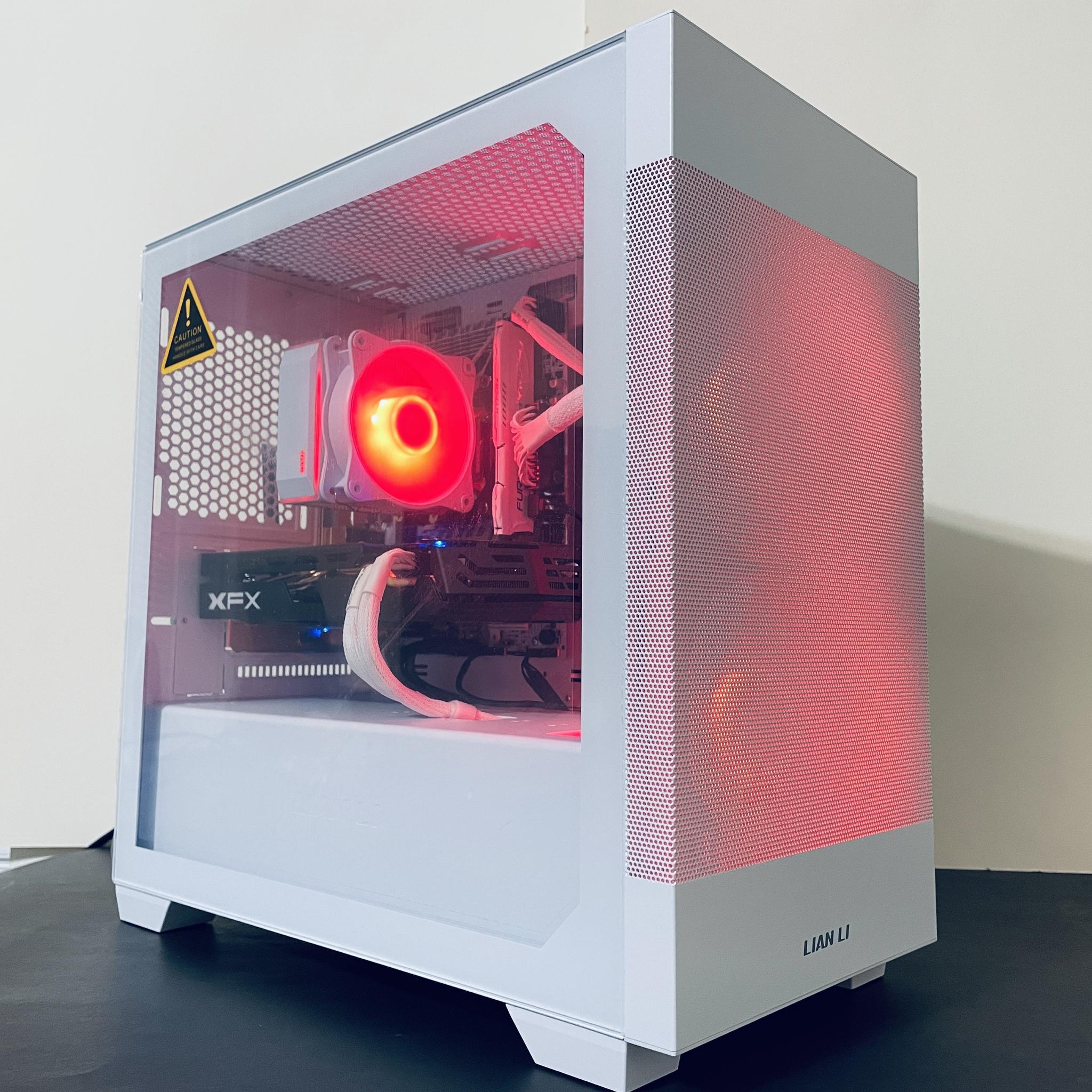 ⚡Great Value White Gaming PC - Intel Xeon 10-cores ● 16GB RAM ● 512GB SSD ● Wi-Fi ● AMD RX 580 8GB