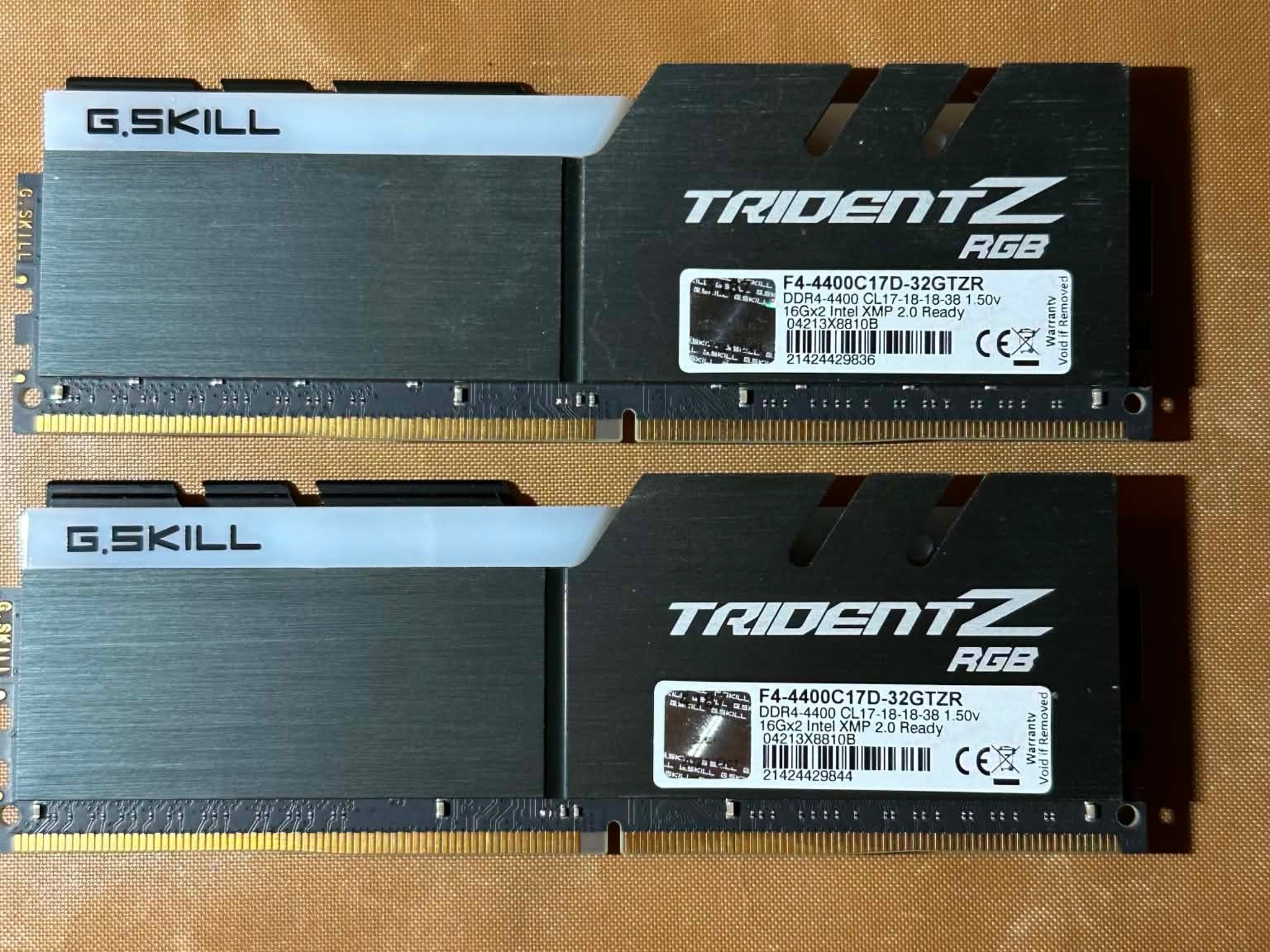 G.SKILL Trident Z RGB 32GB (2x16GB) DDR4-4400 CL17 RAM