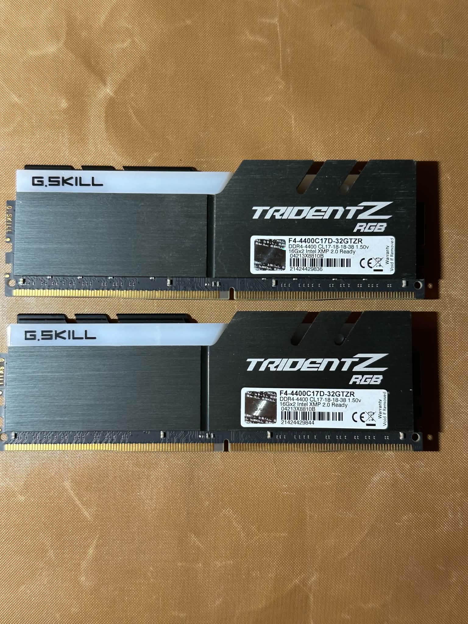 G.SKILL Trident Z RGB 32GB (2x16GB) DDR4-4400 CL17 RAM