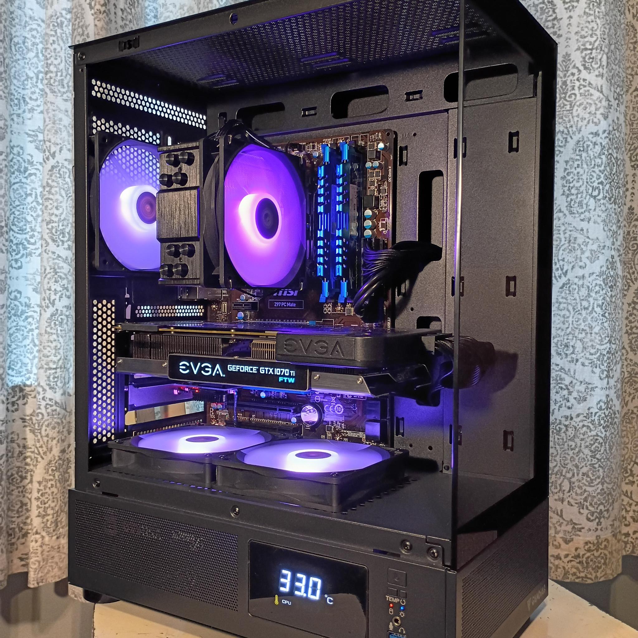 ⚡️ Nvidia 1080p Intel 4.0GHz Gaming PC – EVGA GTX 1070 Ti | G.SKILL 16GB RAM | ARGB | FAST BOOT ⚡️