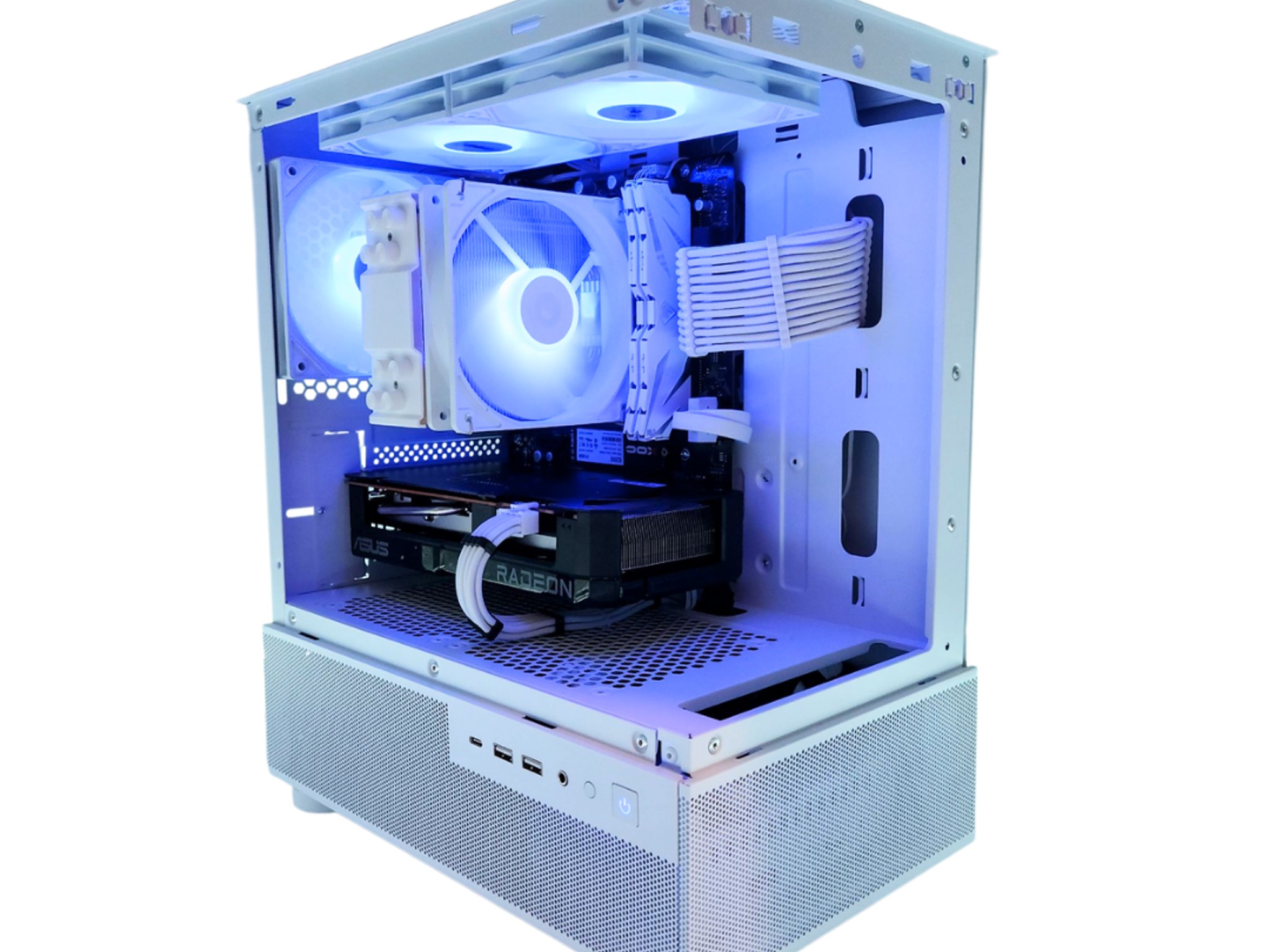 🌑Dagger🔪: RX 7600 | Ryzen 5500 | 16GB DDR4 RAM | 512GB SSD | 4 RGB Fans | White RGB Gaming PC