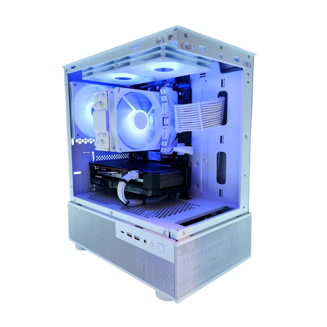🌑Dagger🔪: RX 7600 | Ryzen 5500 | 16GB DDR4 RAM | 512GB SSD | 4 RGB Fans | White RGB Gaming PC