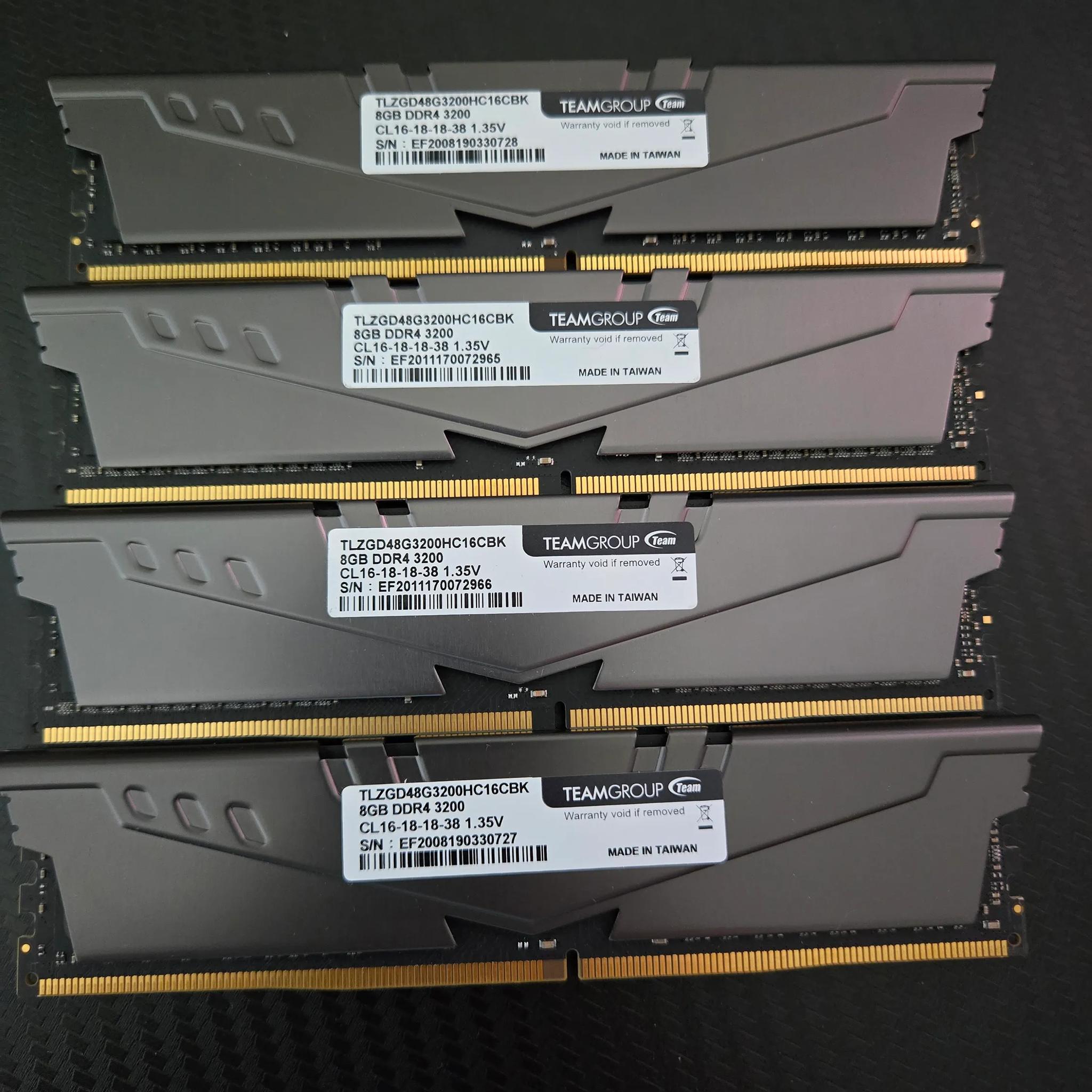 T-Force 32GB (4x8GB) DDR4 3200MHz ram kit