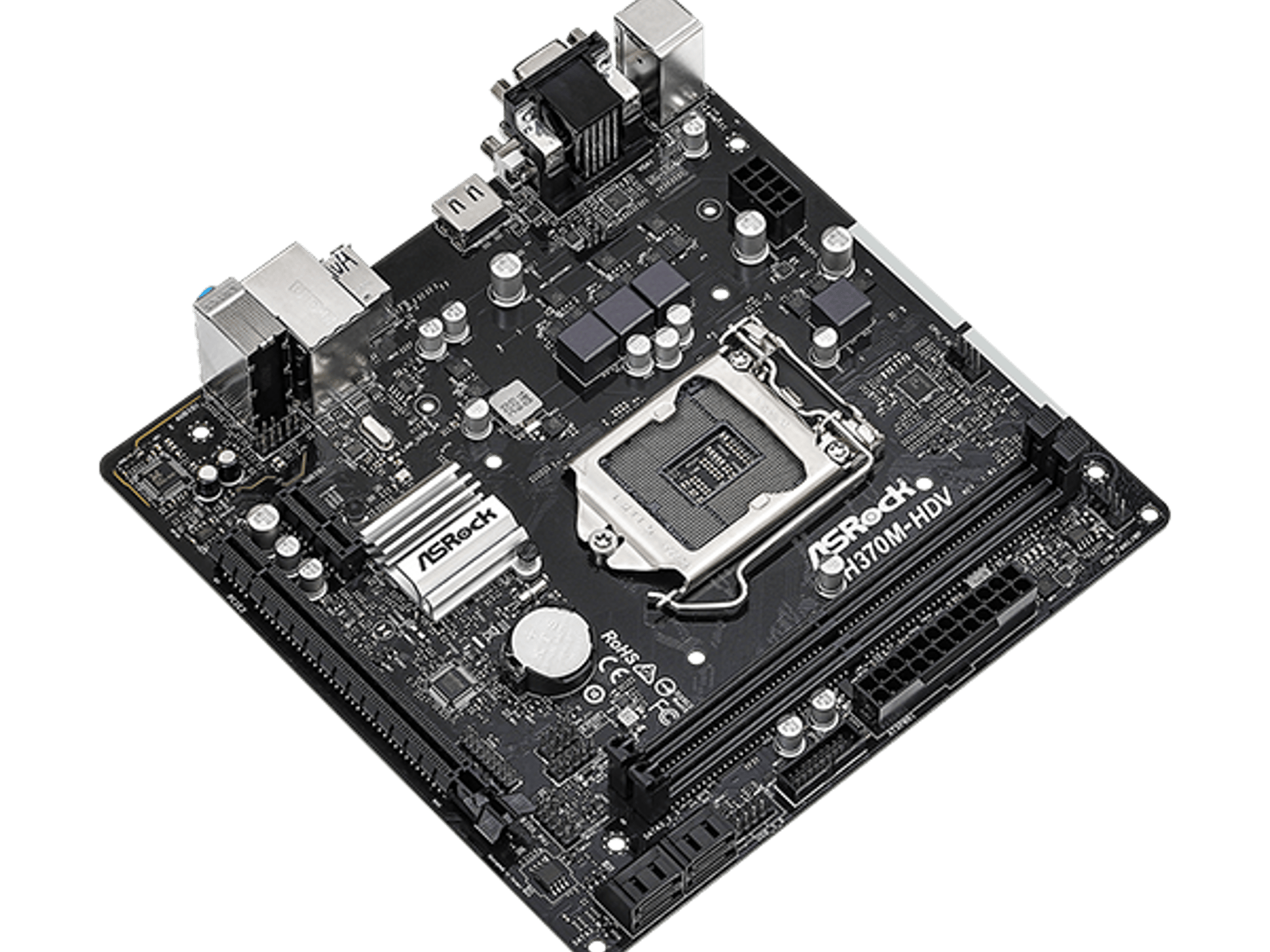 ASRock H370M-HDV Intel LGA 1151 H370 MicroATX Desktop Motherboard