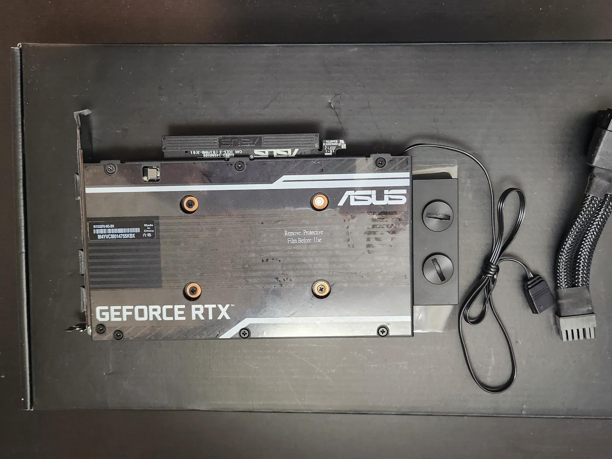 GPU Watercooling Combo: Asus EKWB RTX 3070 8GB + 280mm Radiator + 90° Adapters