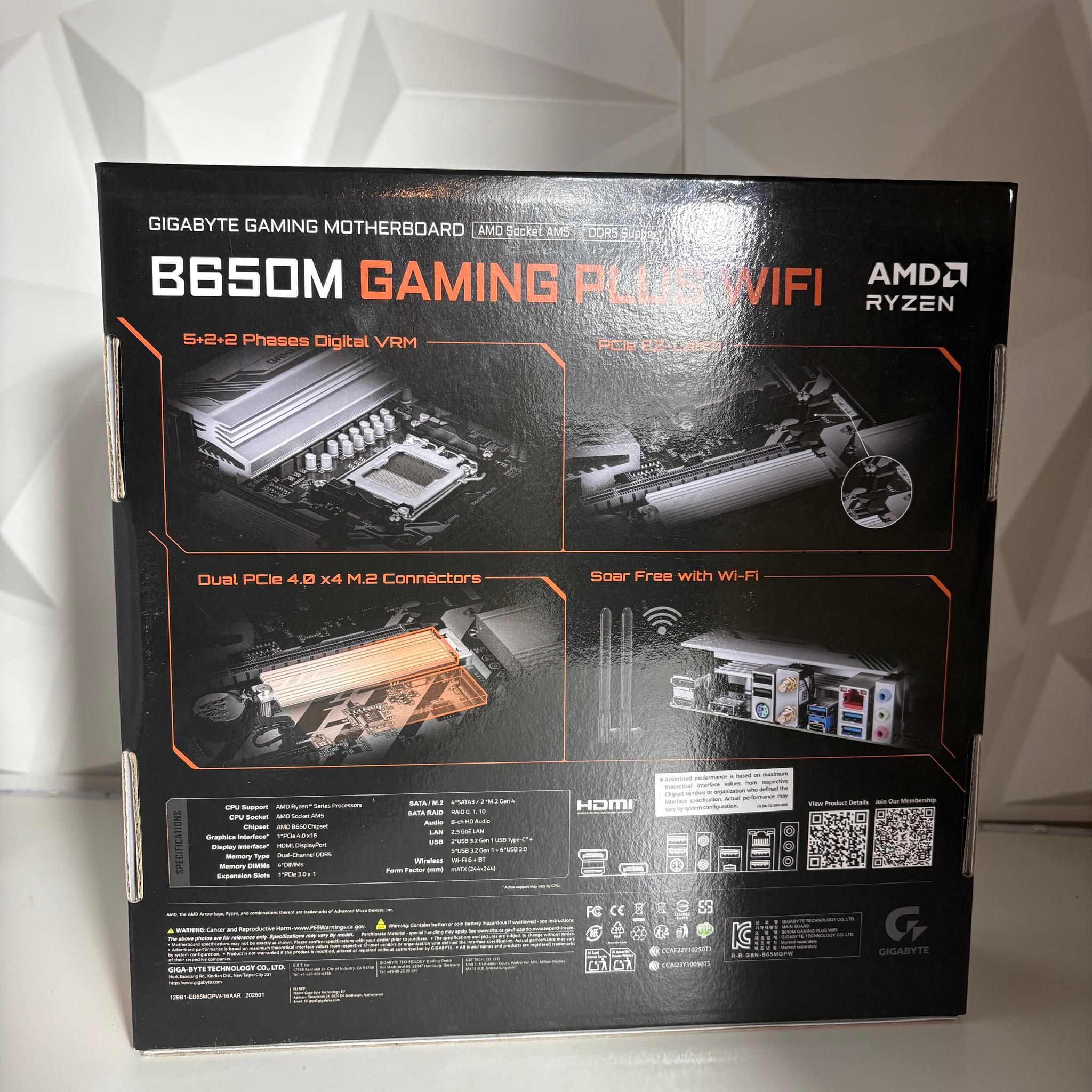 Gigabyte B650M Gaming Plus Wi-Fi AM5 Gaming Motherboard