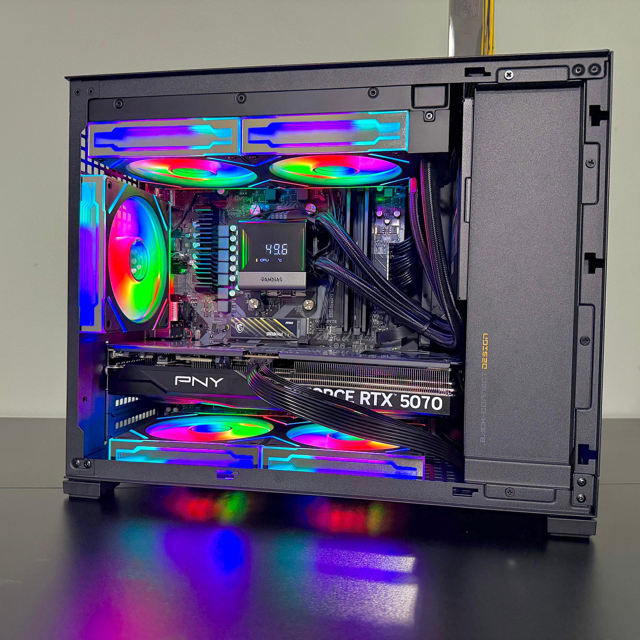 RTX 5070 OC | R7 7700x | 32GB DDR5 | 1TB SSD | LCD Liquid Cooler | Rosewill 1000w PSU Gaming PC