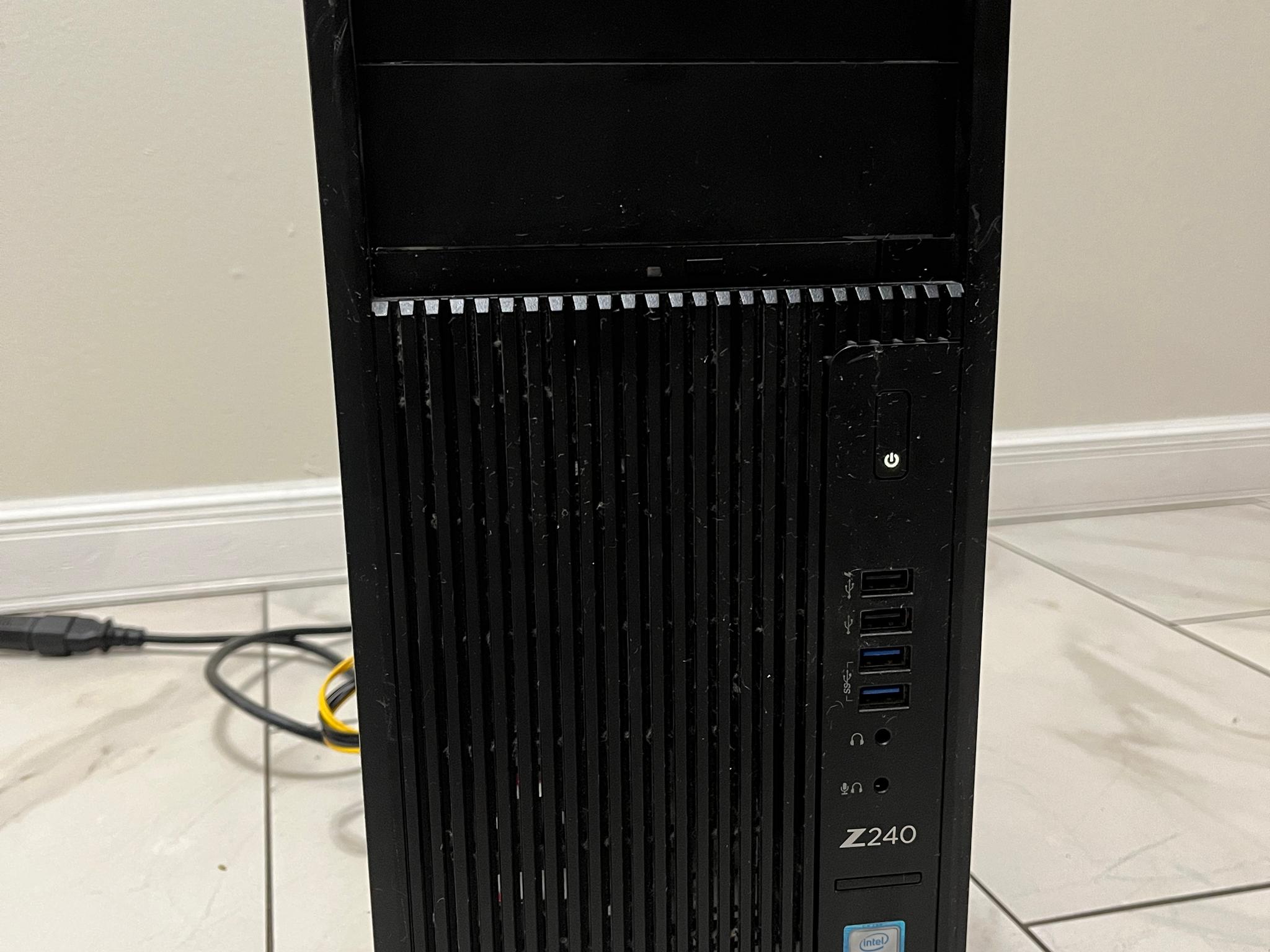 NVIDIA RTX 2070, Intel i7-6700, 16GB RAM, 750GB Storage - HP Z240 Gaming PC w/Wi-Fi & BT