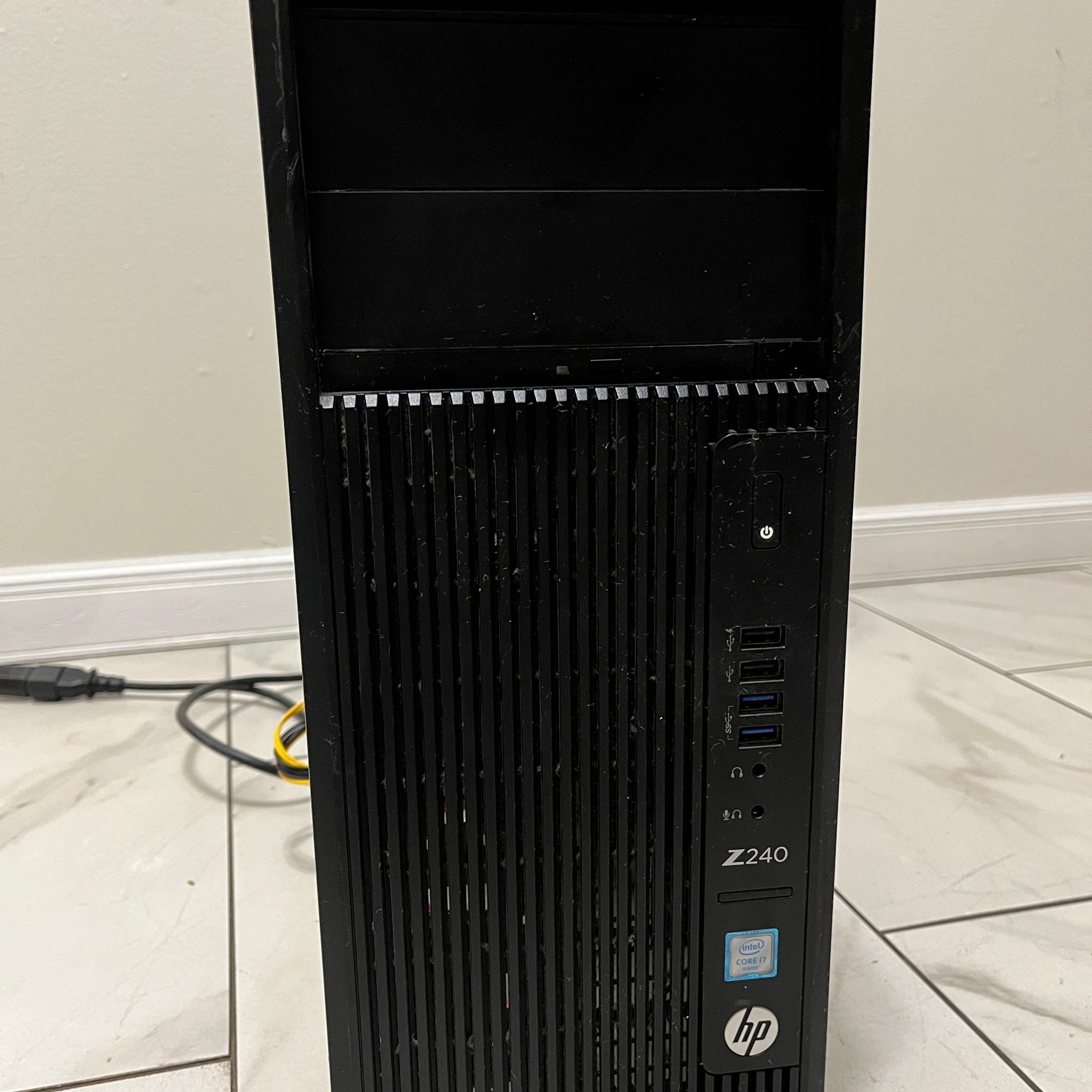 NVIDIA RTX 2070, Intel i7-6700, 16GB RAM, 750GB Storage - HP Z240 Gaming PC w/Wi-Fi & BT