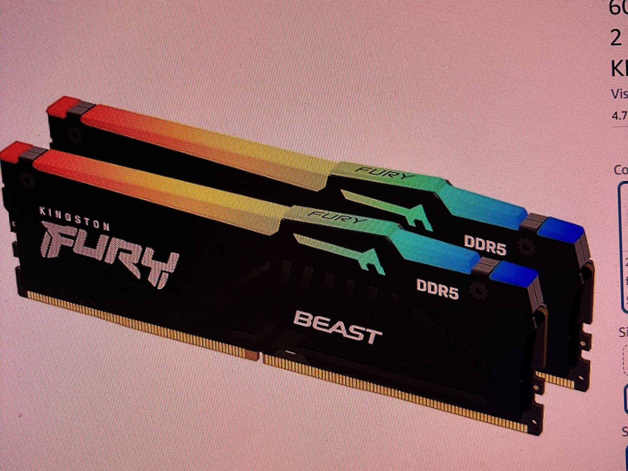 DDR5 32GB (16x2) RGB RAM Kingston Fury Beast like new 6000 CL36