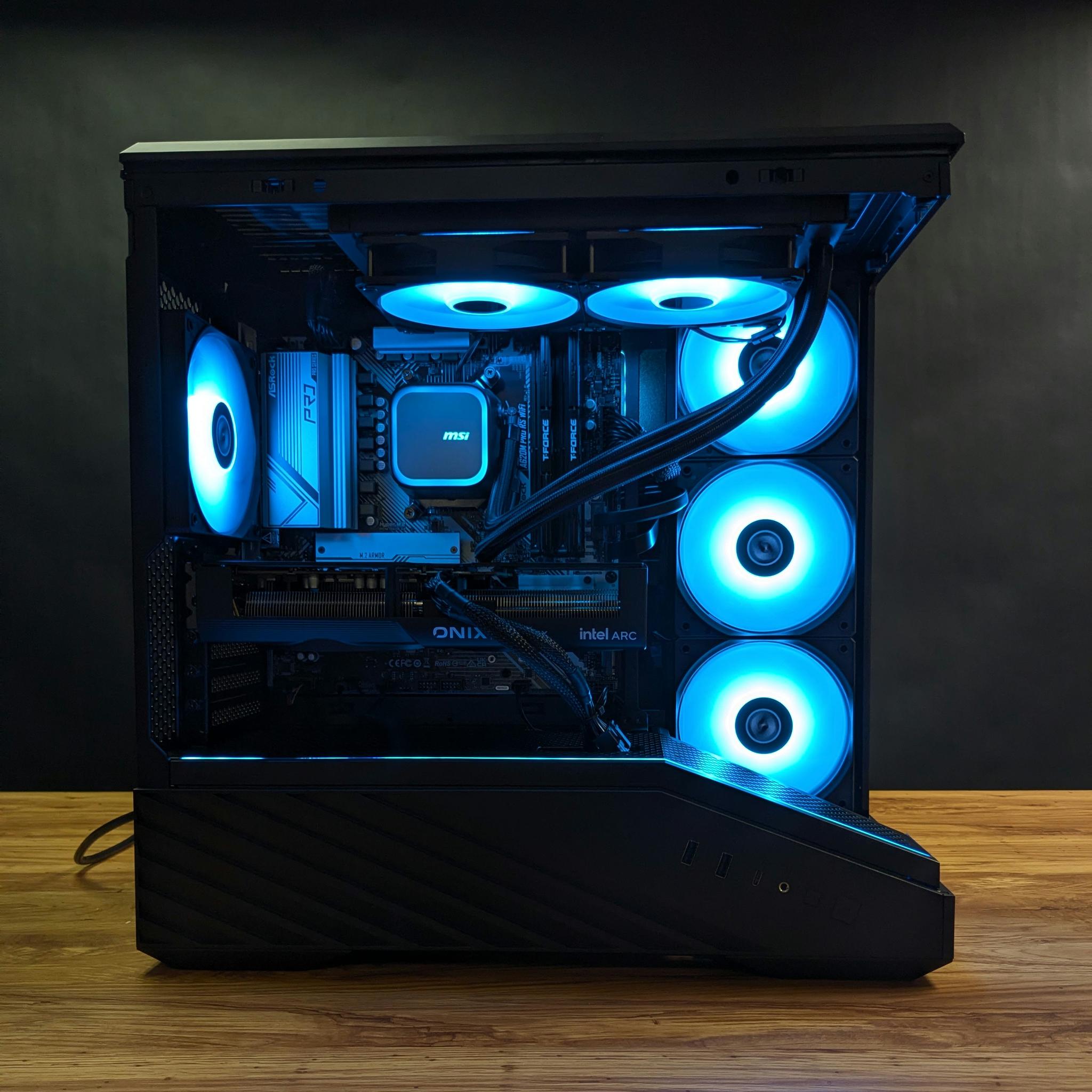 Black RGB Gaming PC - Arc B580 - Ryzen 7 8700F